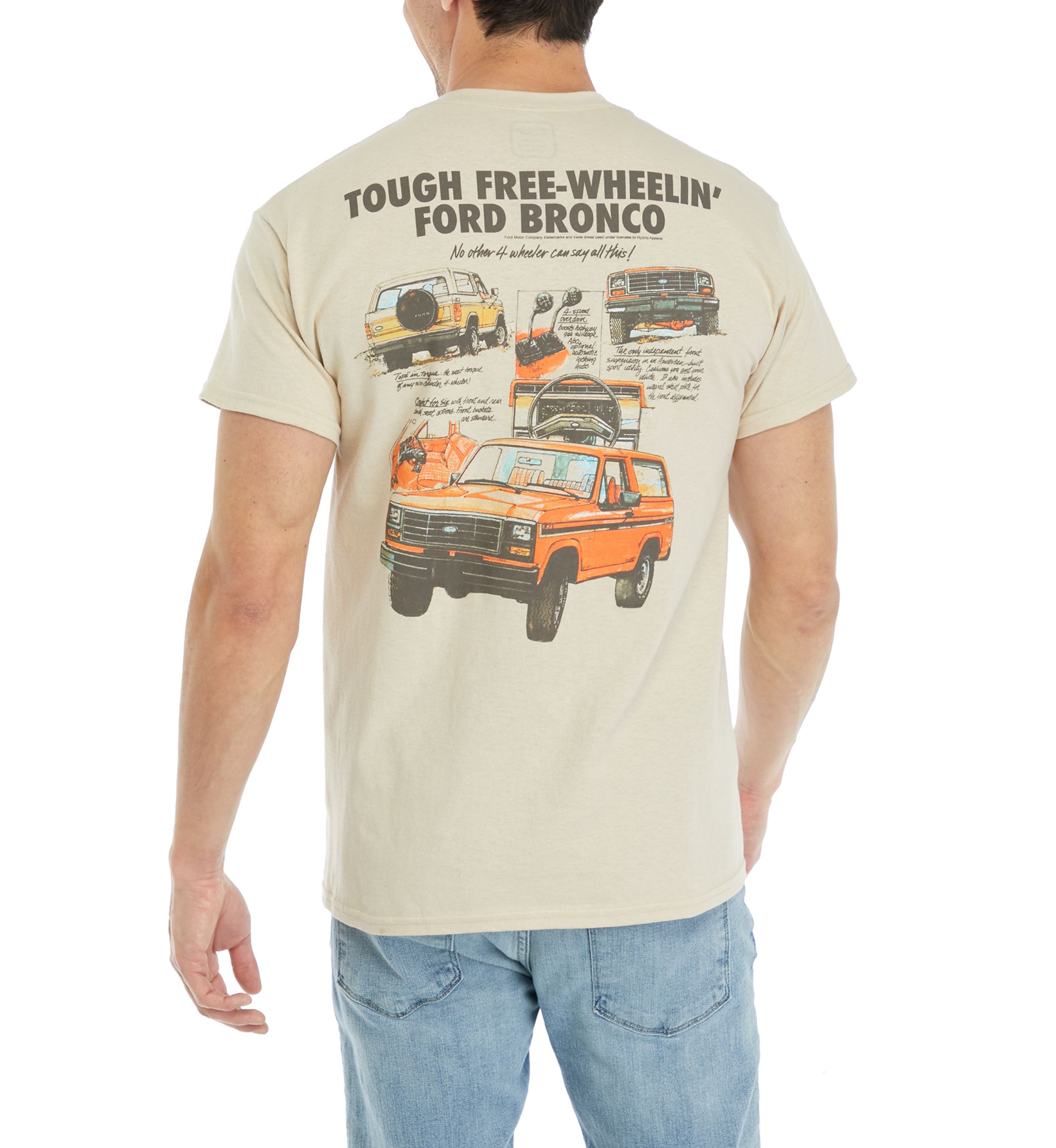 Tough Free-Wheelin Ford Bronco Graphic T-Shirt 