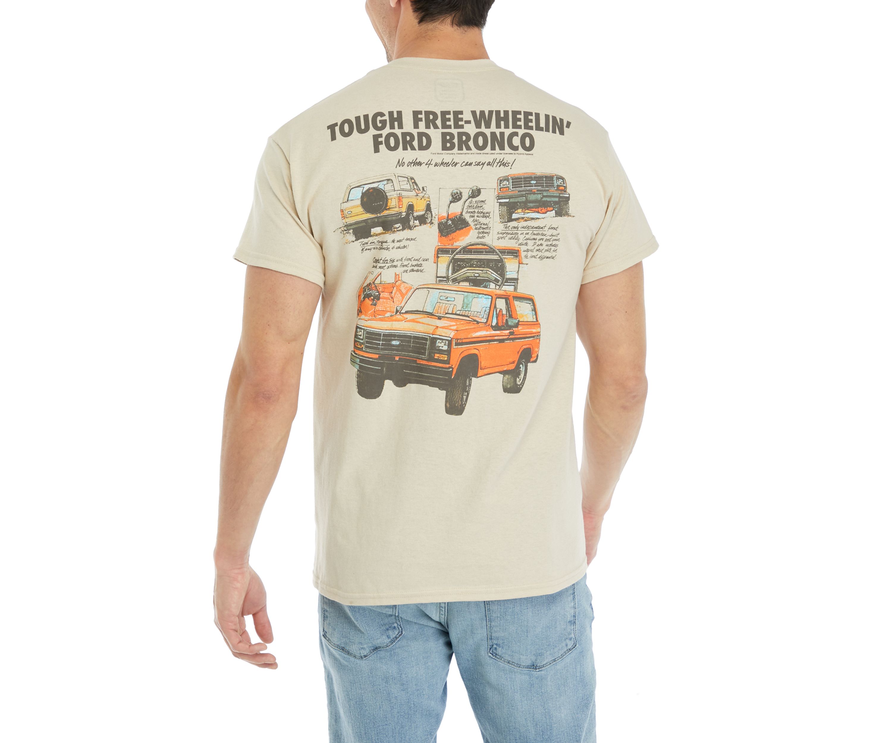 Tough Free-Wheelin Ford Bronco Graphic T-Shirt 