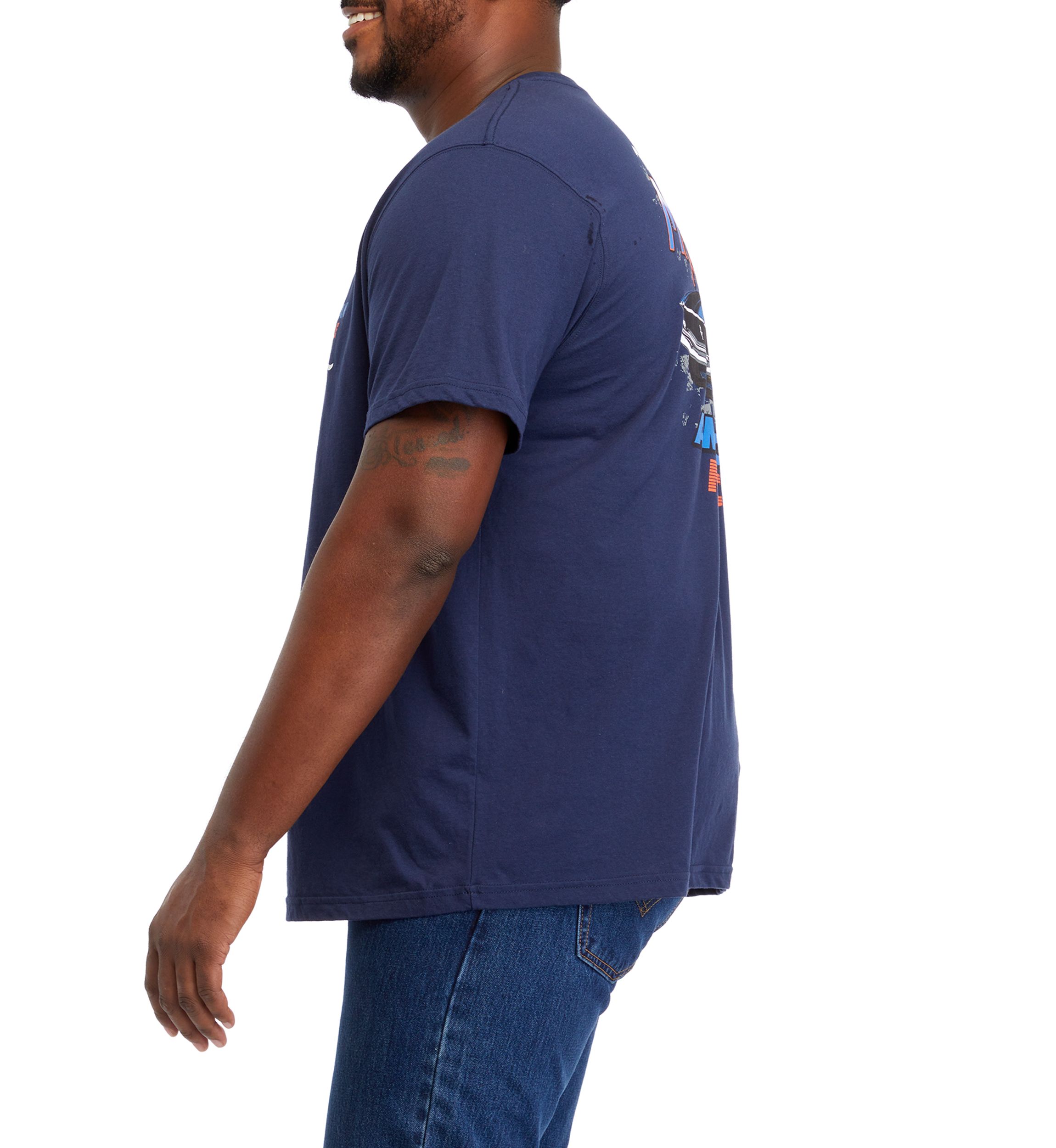 Big & Tall Short Sleeve American Muscle Mustang Graphic T-Shirt