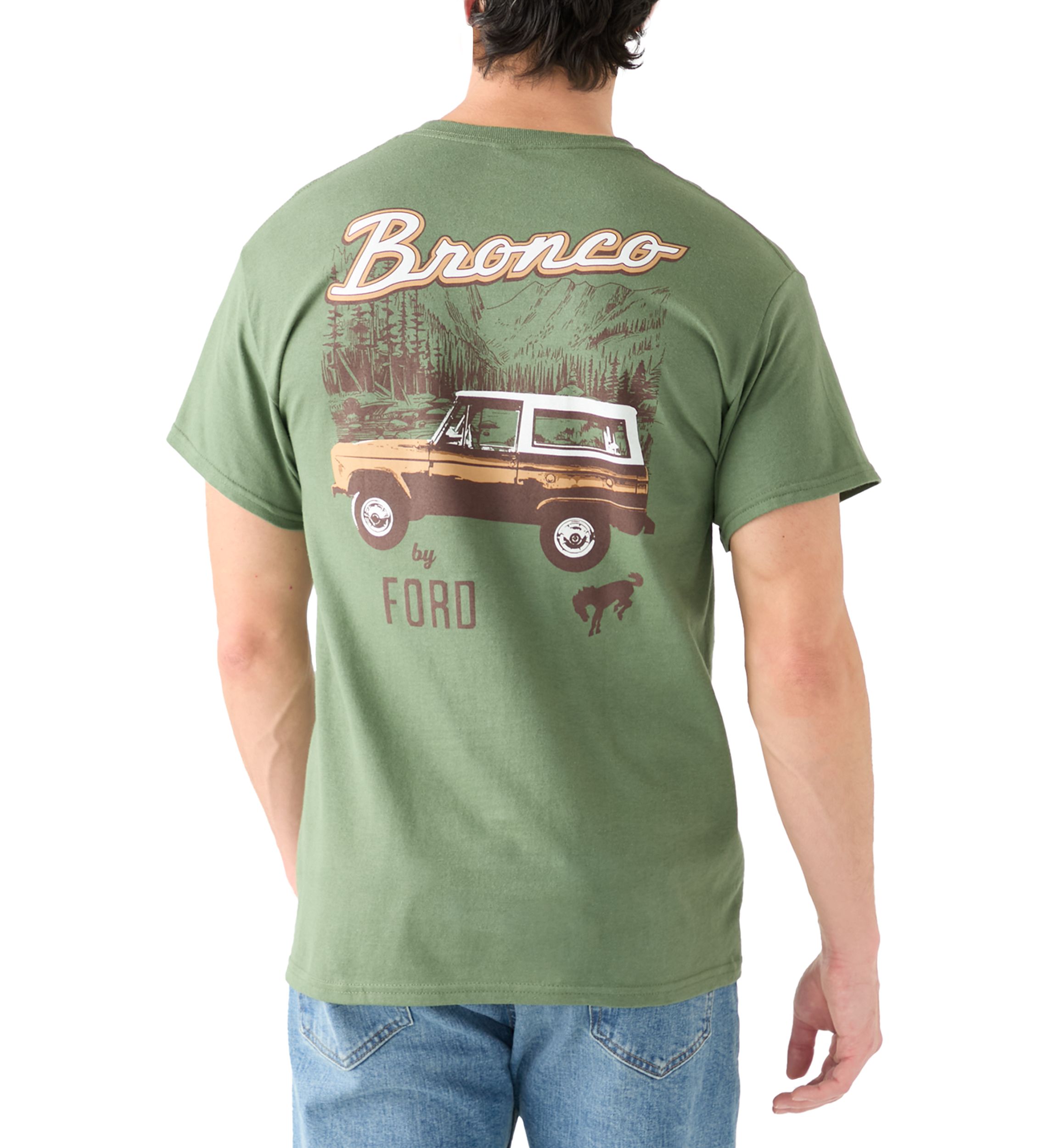 Bronco Sketch Graphic Crew Neck T-Shirt