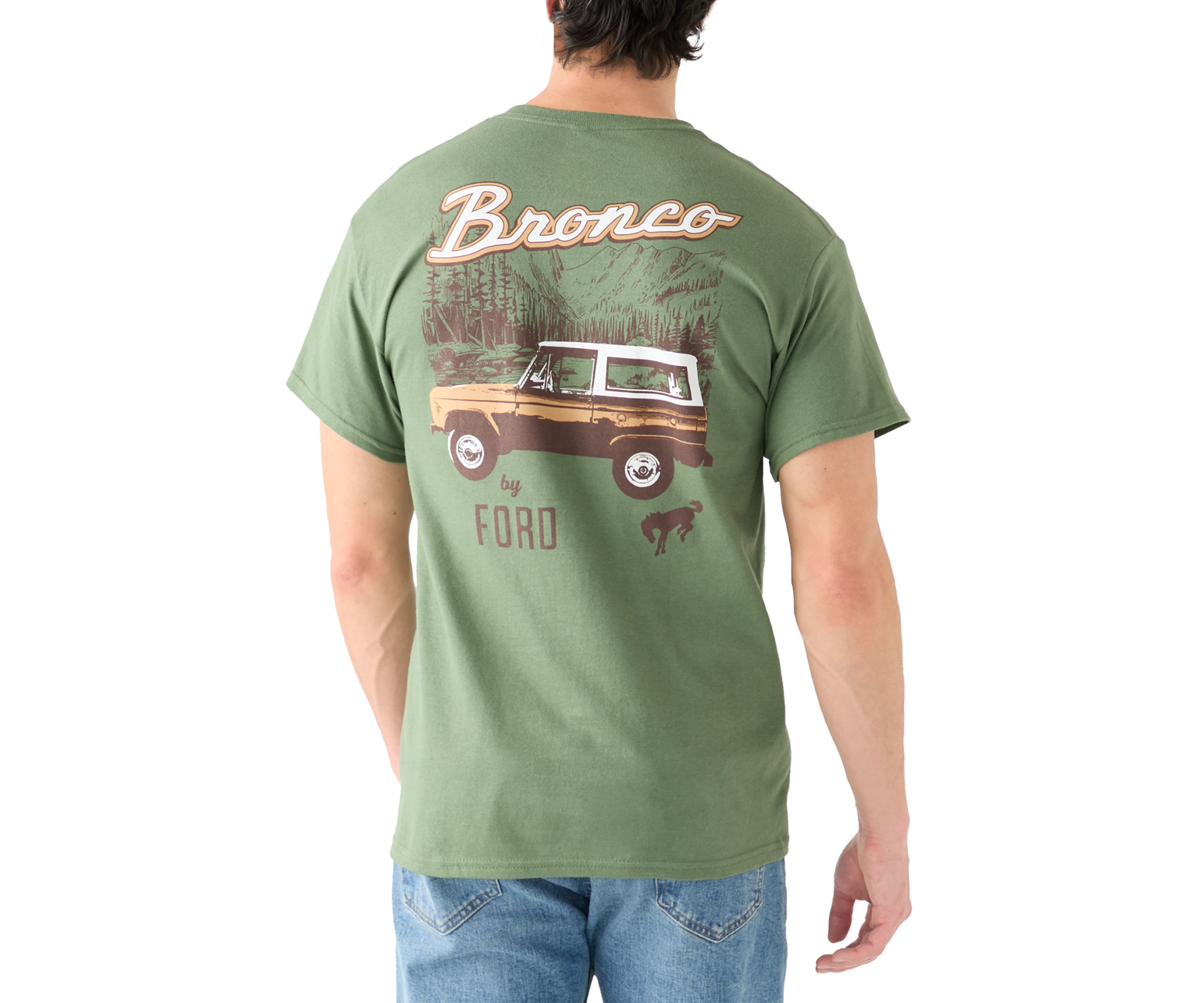Bronco Sketch Graphic Crew Neck T-Shirt