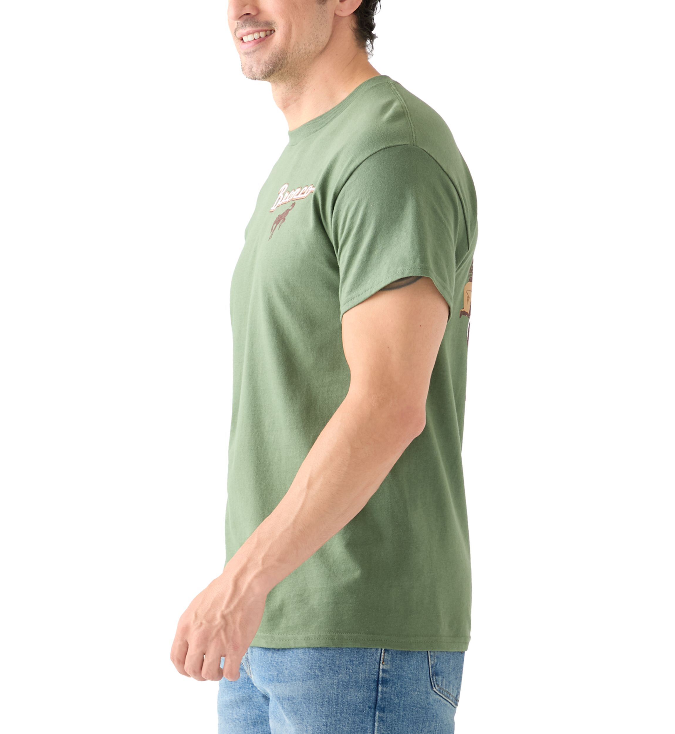 Bronco Sketch Graphic Crew Neck T-Shirt