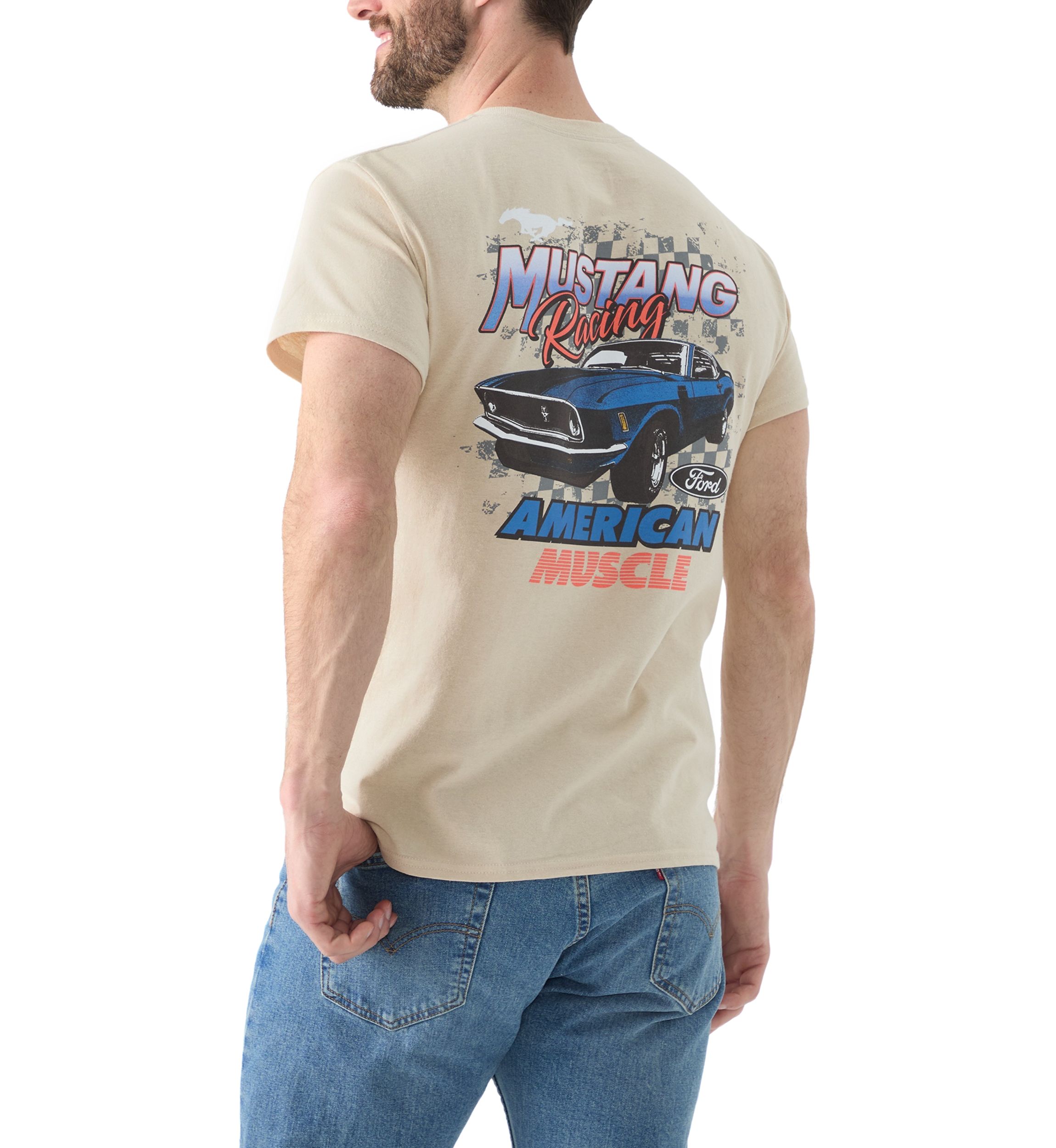 Mens American Muscle Mustang Graphic T-Shirt