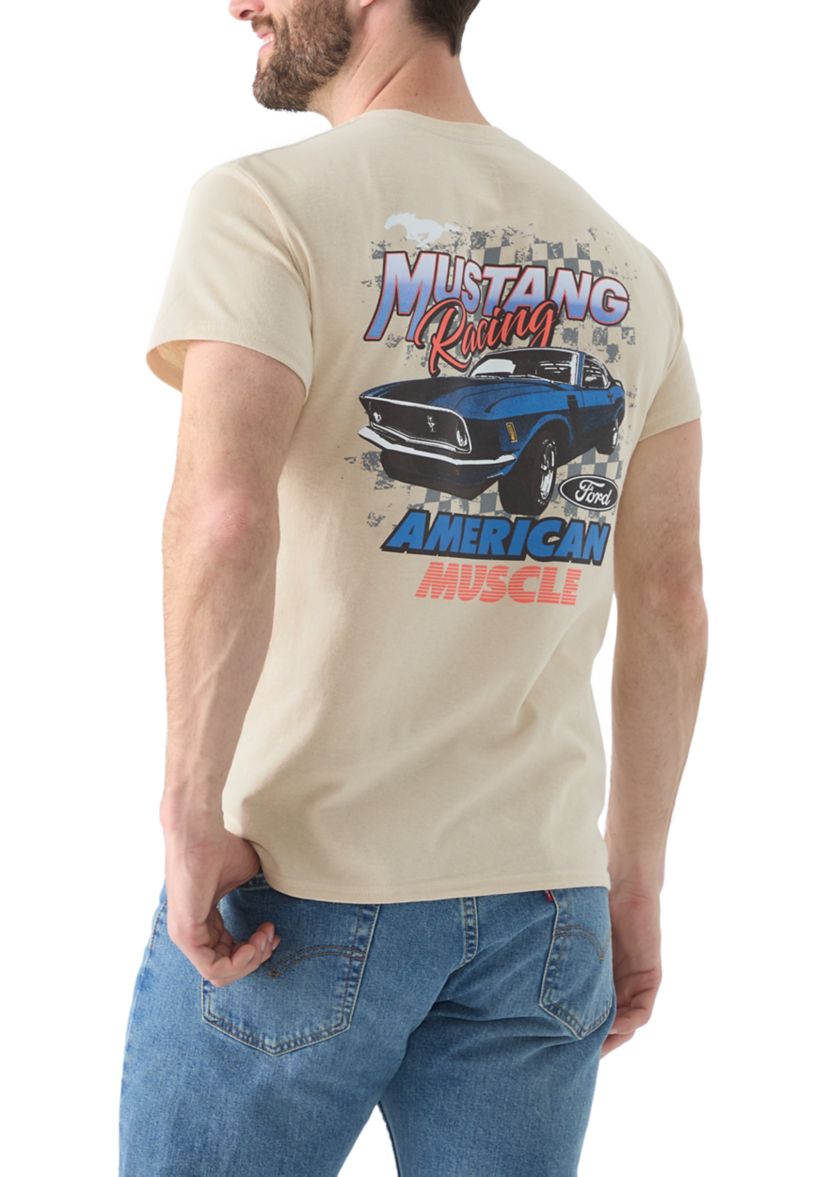 Mens American Muscle Mustang Graphic T-Shirt