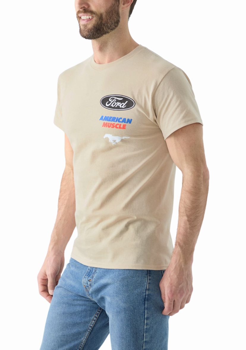 Mens American Muscle Mustang Graphic T-Shirt