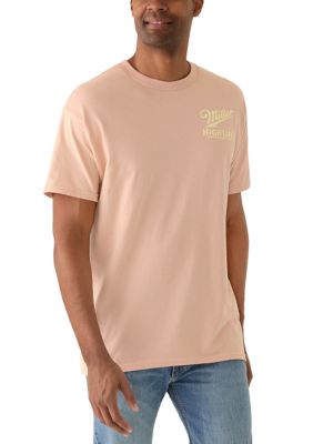Hybrid Promotions Men's Explore The Outdoors Graphic Shirt, Dusty Rose, 2XL