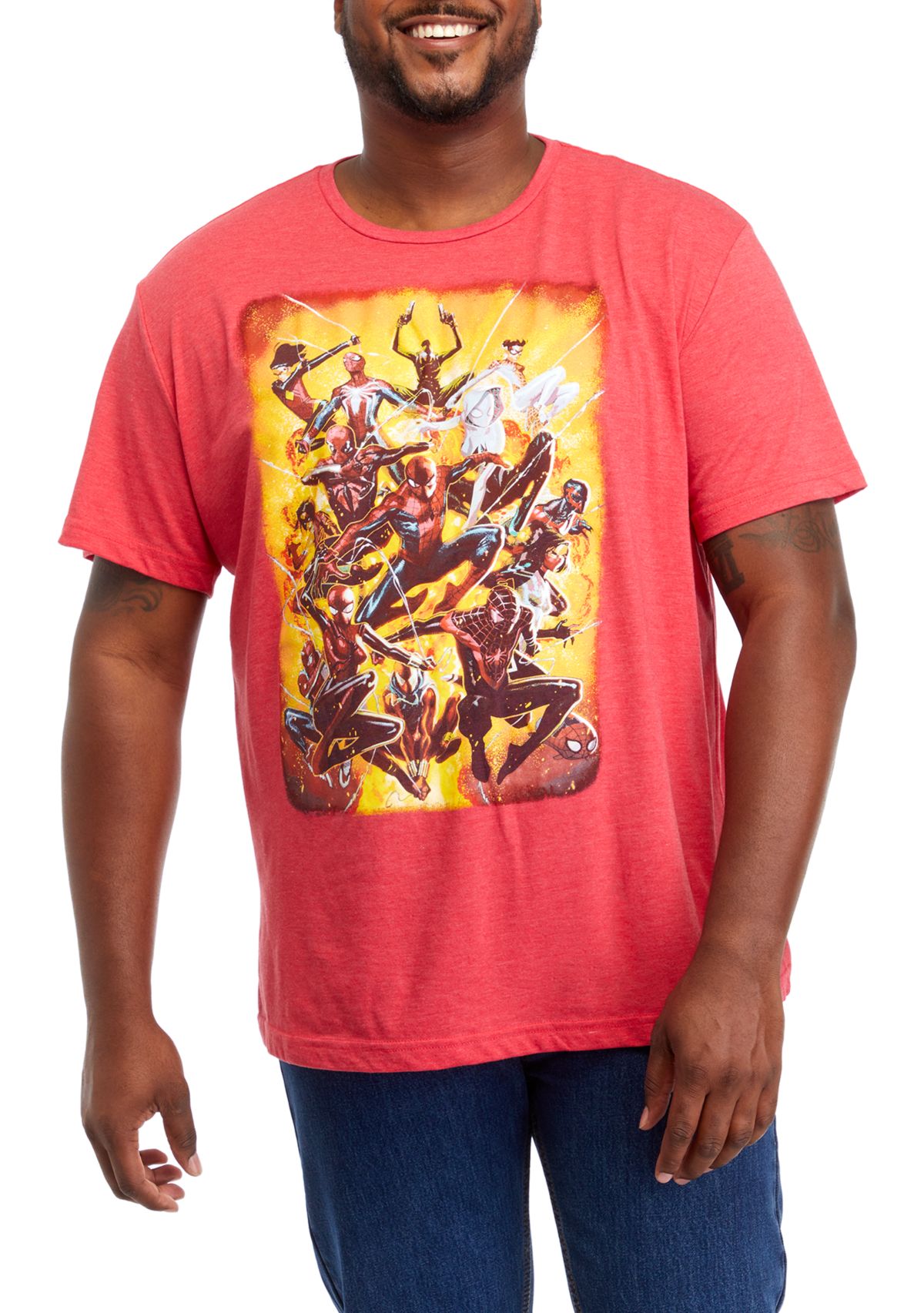 Big & Tall Short Sleeve Spider Man Graphic T-Shirt 