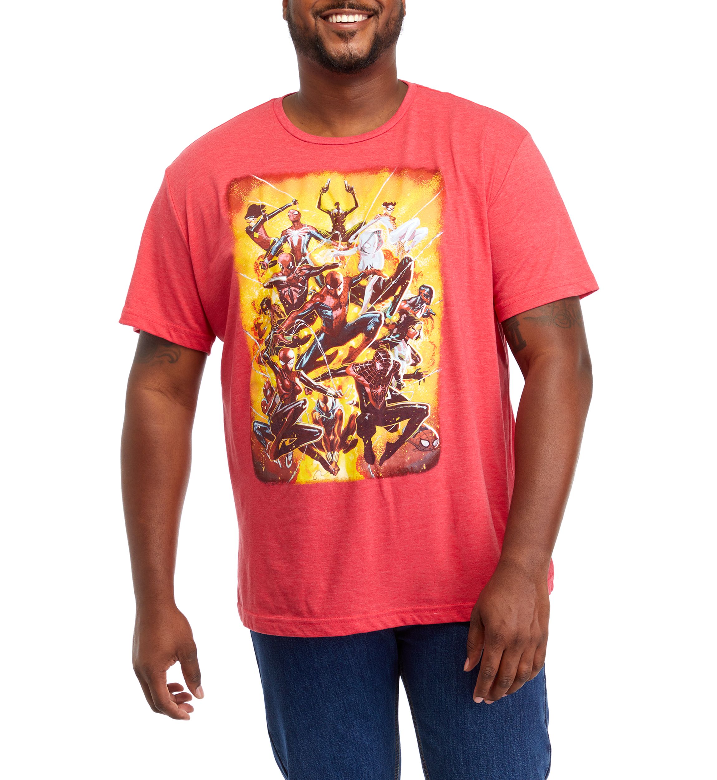 Big & Tall Short Sleeve Spider Man Graphic T-Shirt 