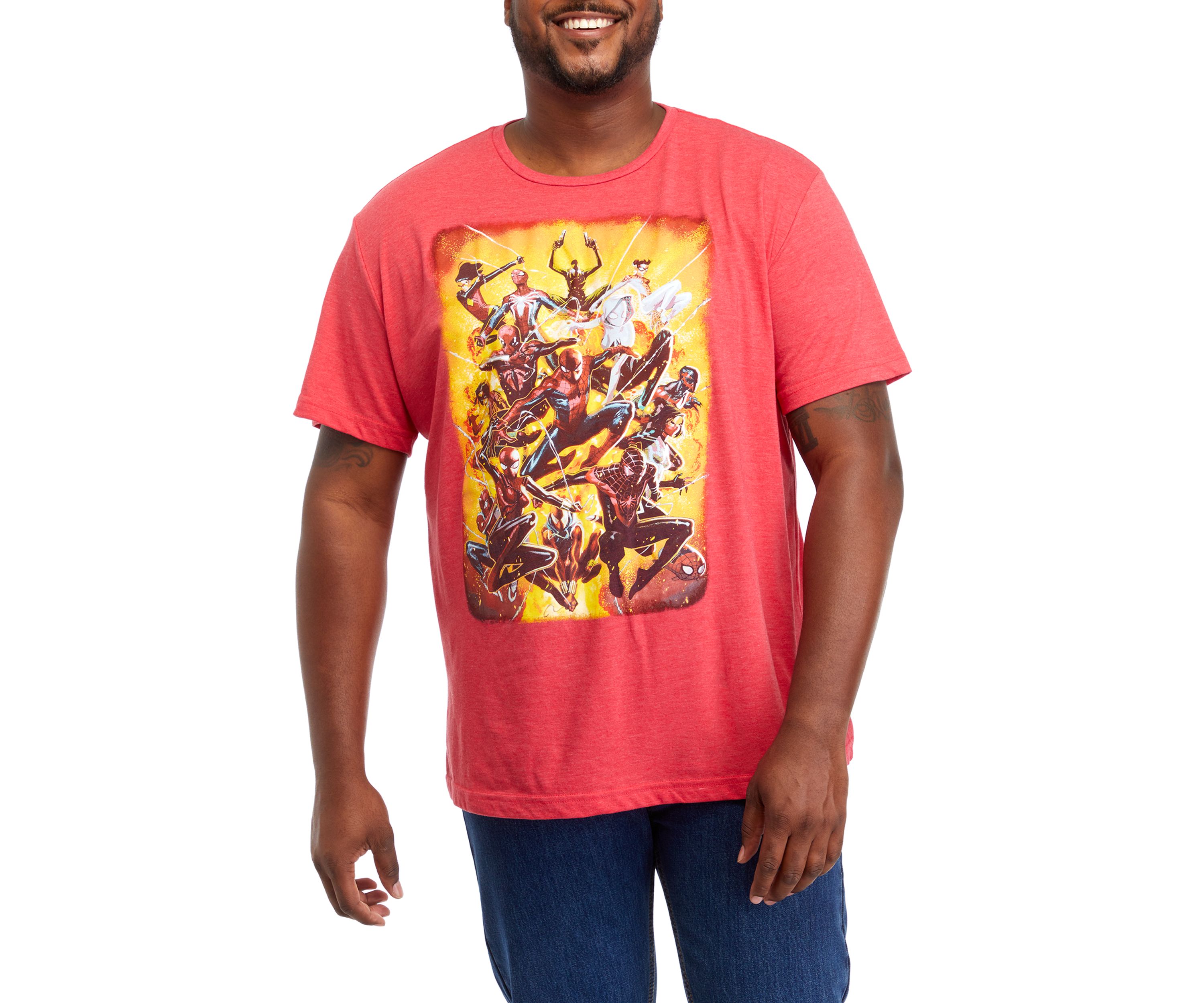 Big & Tall Short Sleeve Spider Man Graphic T-Shirt 
