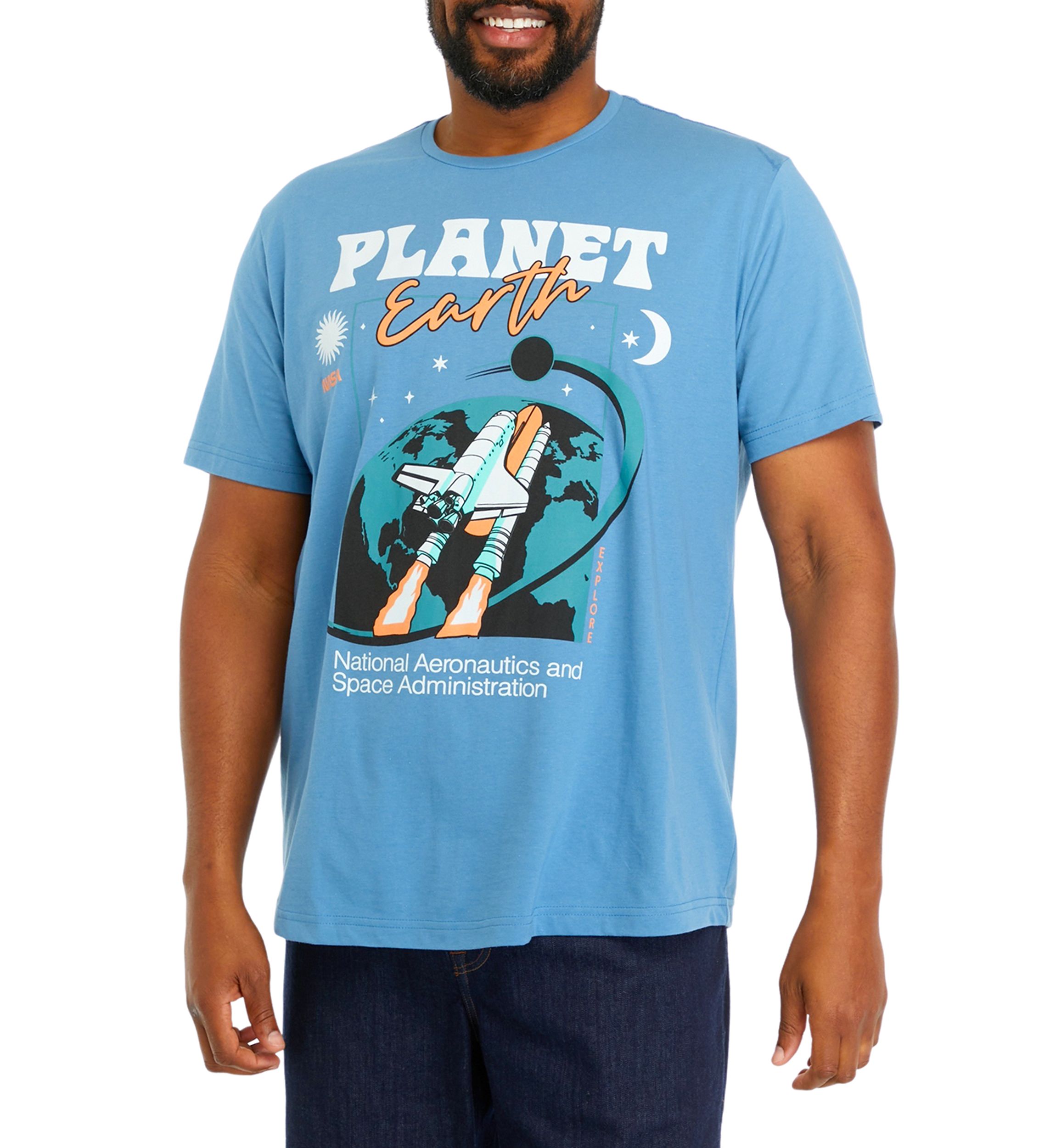 Big & Tall Planet Earth Short Sleeve Graphic T-Shirt