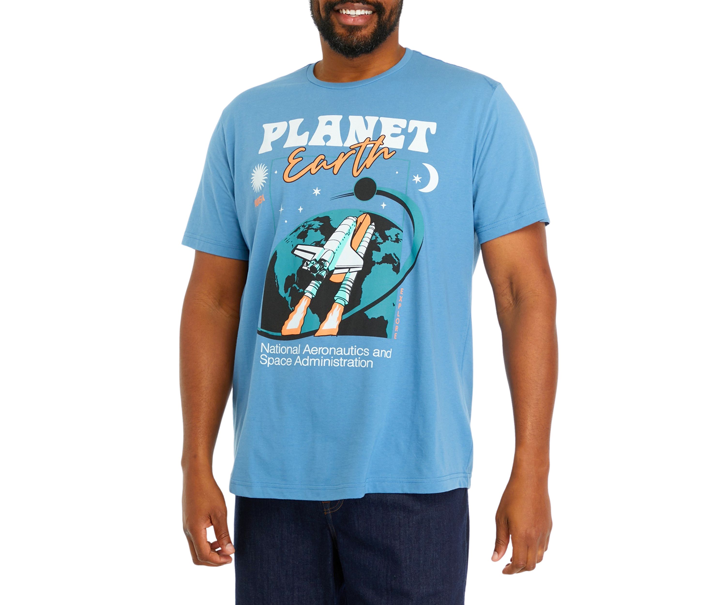 Big & Tall Planet Earth Short Sleeve Graphic T-Shirt