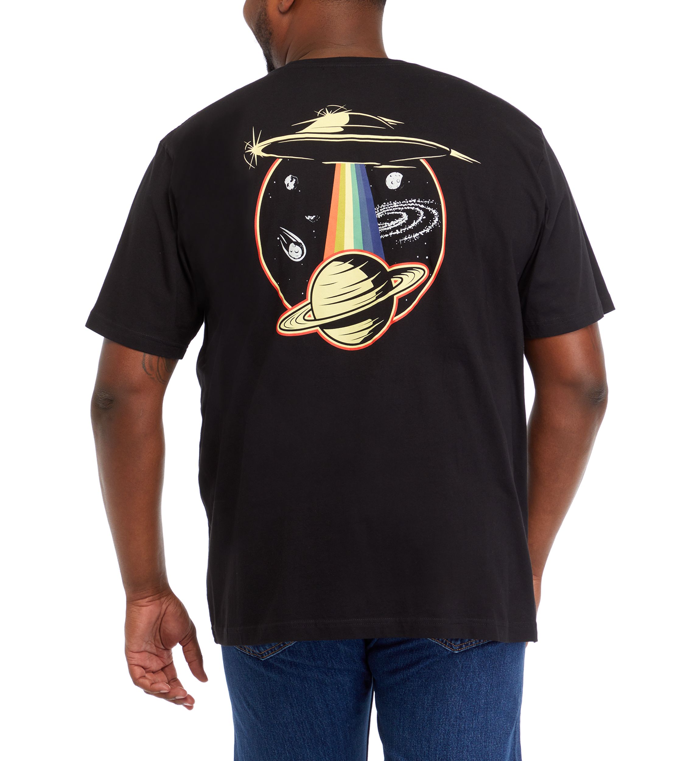 Big & Tall Nasa Beam Saucers Graphic T-Shirt
