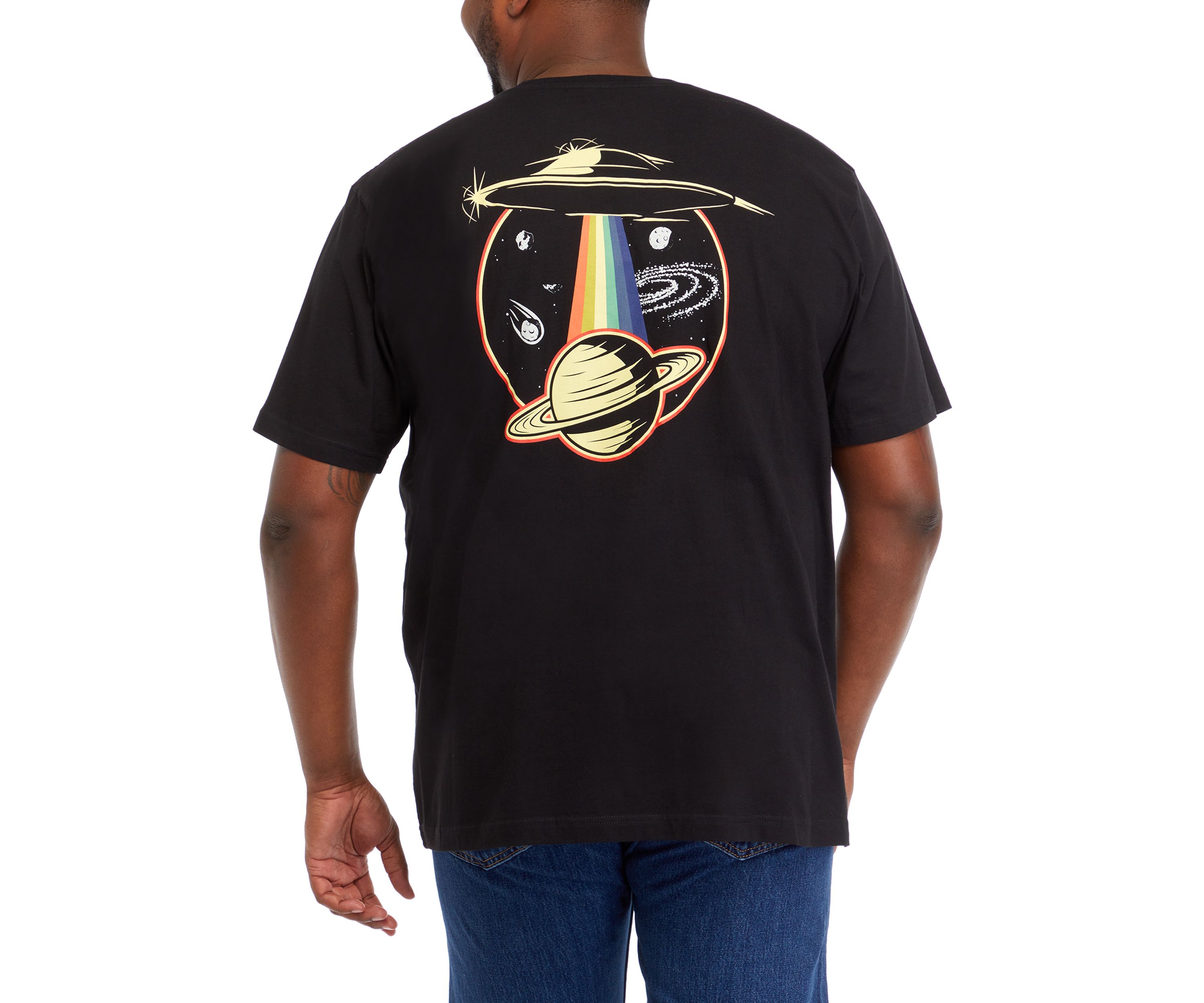 Big & Tall Nasa Beam Saucers Graphic T-Shirt