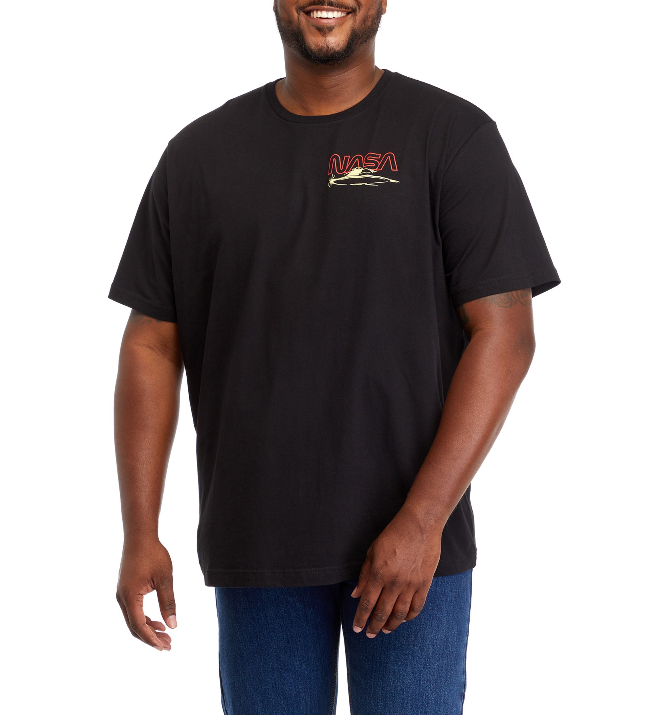 Big & Tall Nasa Beam Saucers Graphic T-Shirt