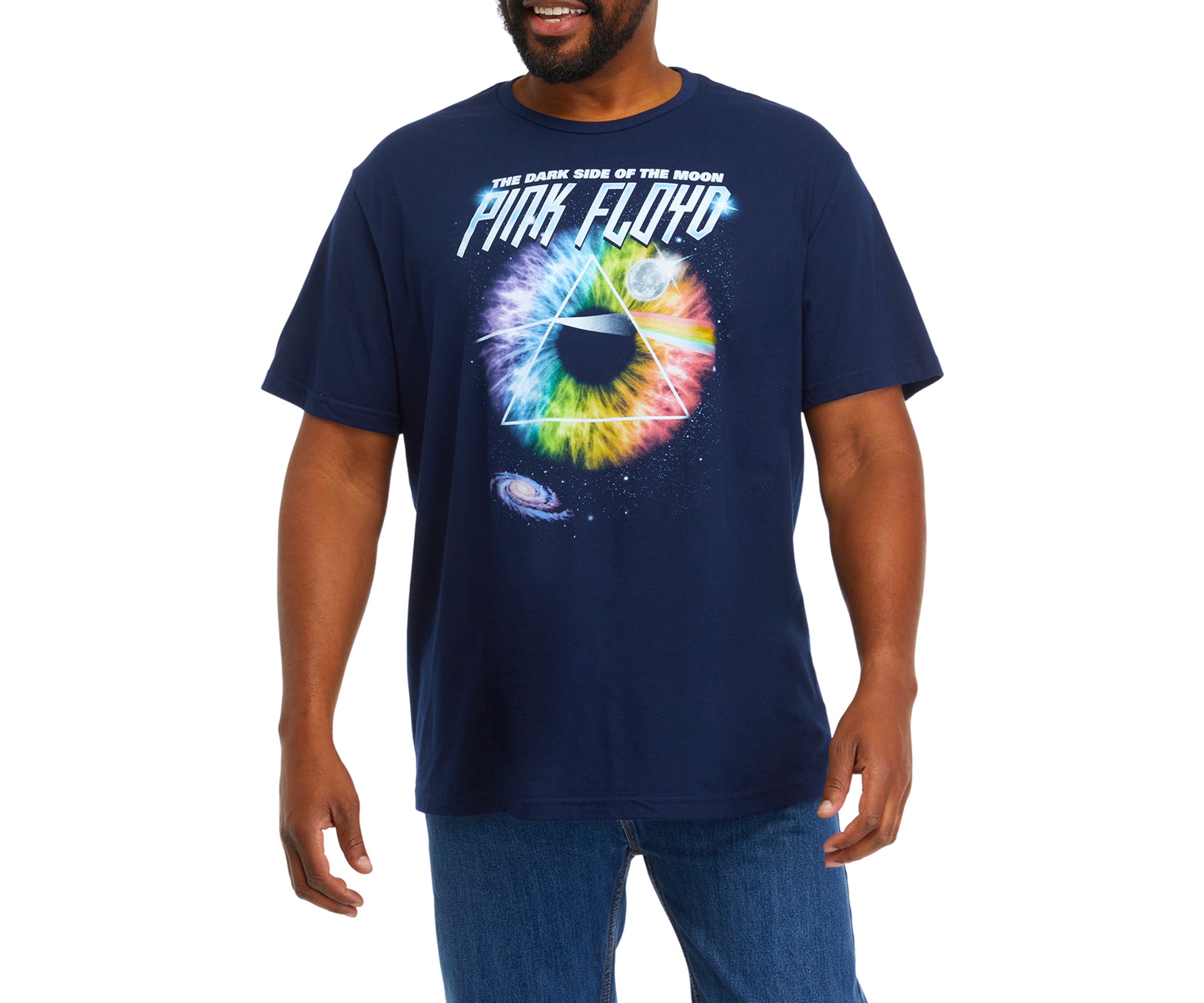 Big & Tall Short Sleeve Moon Iris Pink Floyd Graphic T-Shirt