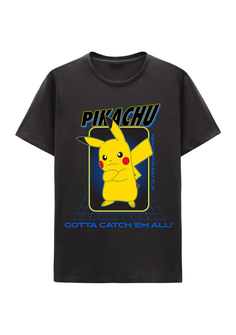 Mens Pikachu Catch Em All Graphic T-Shirt