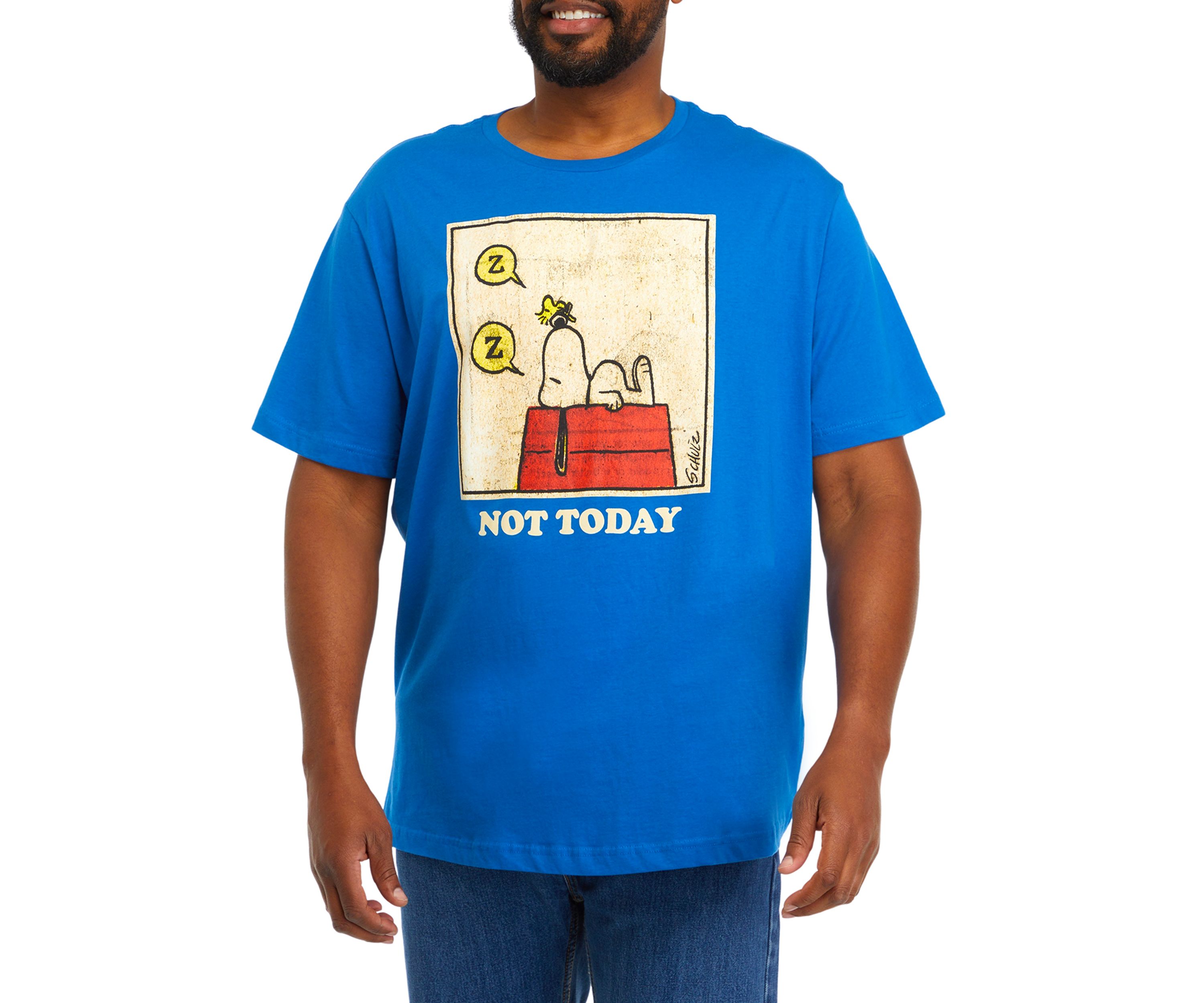 Big & Tall Short Sleeve Not Today Snoopy Graphic T-Shirt
