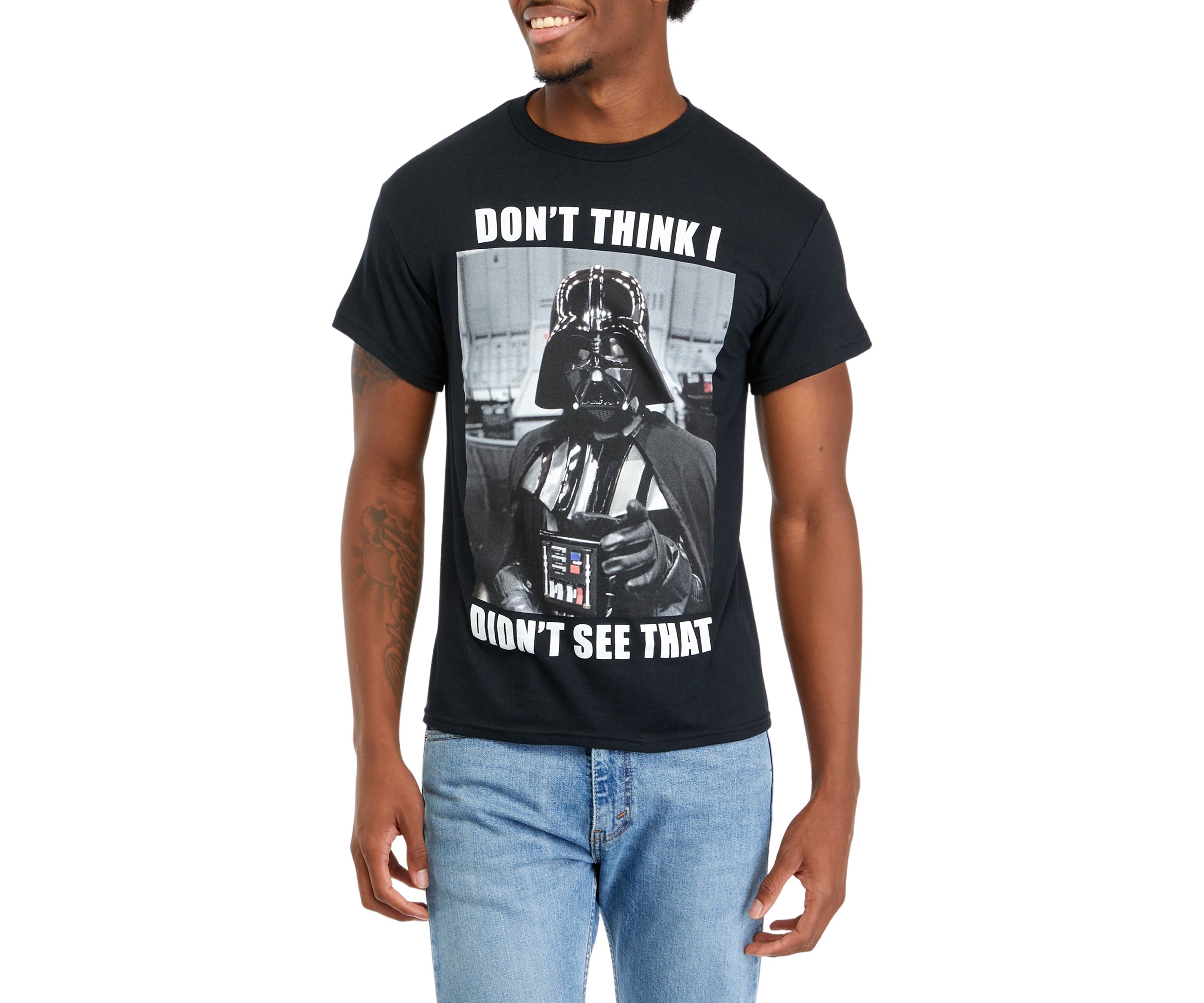 Short Sleeve Darth Vader Graphic T-Shirt