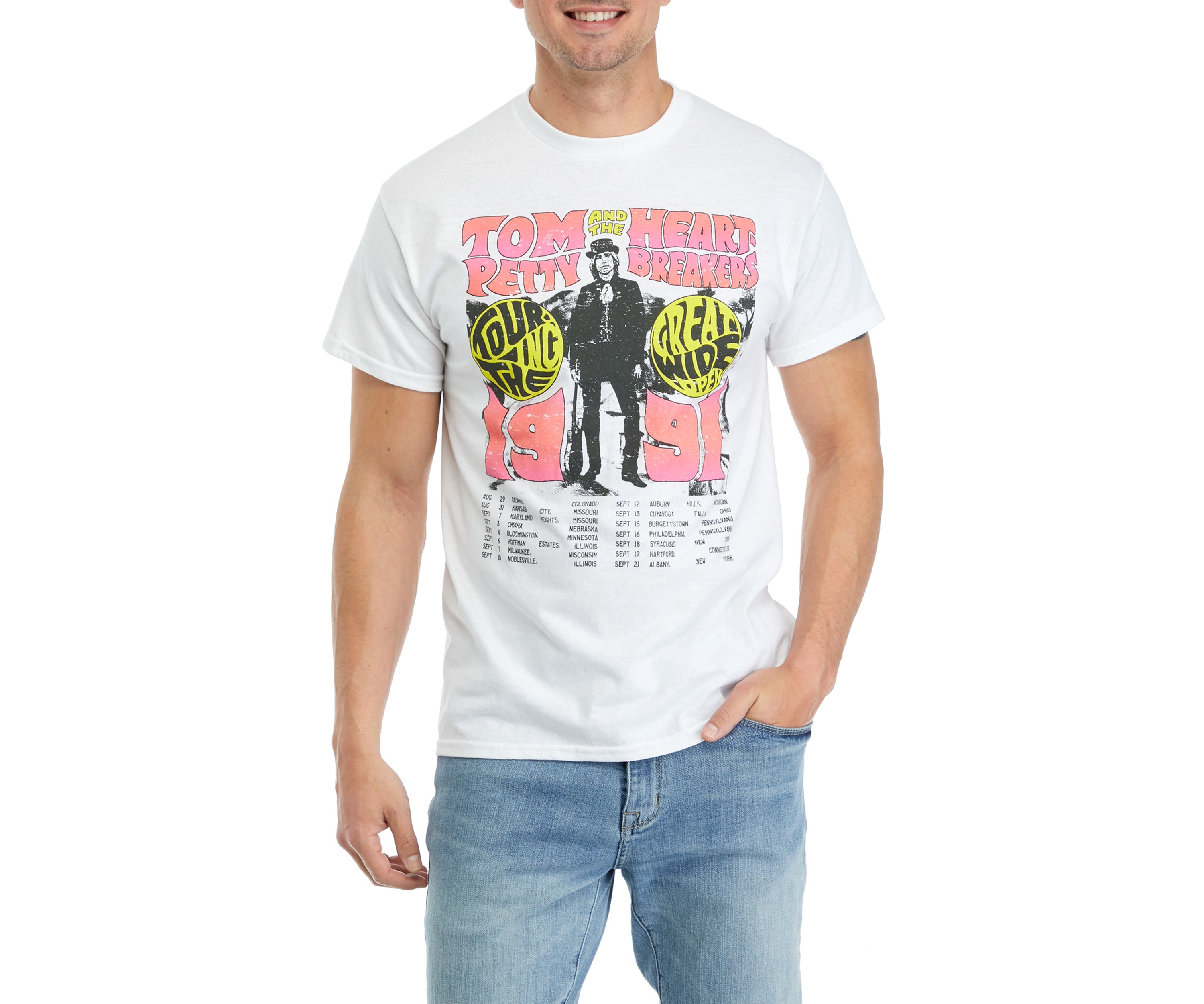 Mens Tom Petty Heart Graphic T-Shirt
