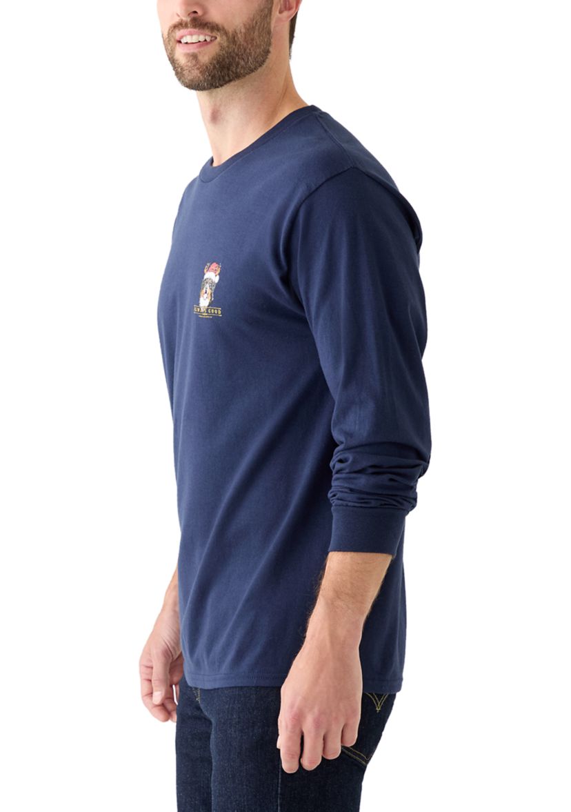 Mens Reindog Long Sleeve Graphic Shirt