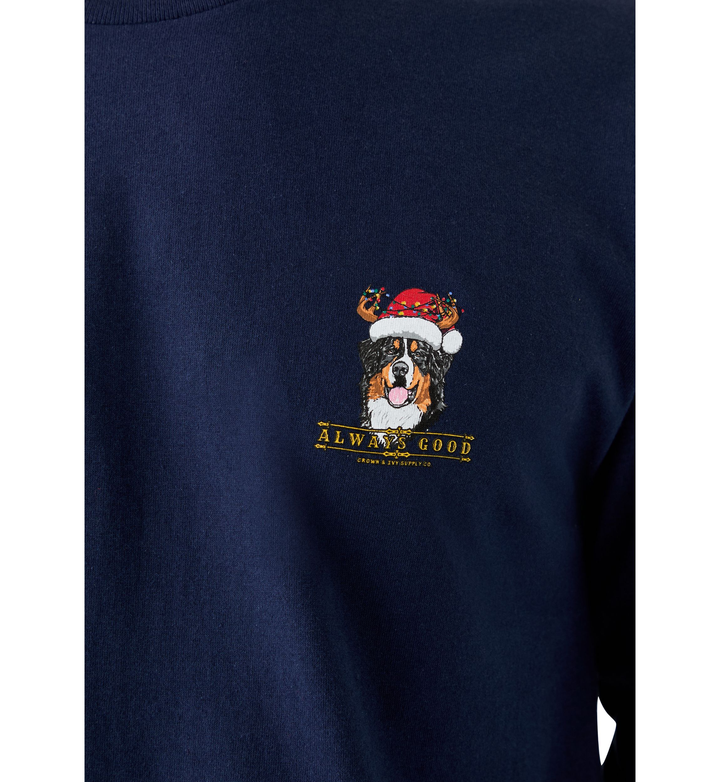 Mens Reindog Long Sleeve Graphic Shirt