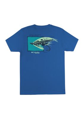 Columbia Vivid Blue Fishing Graphic T-Shirt | belk