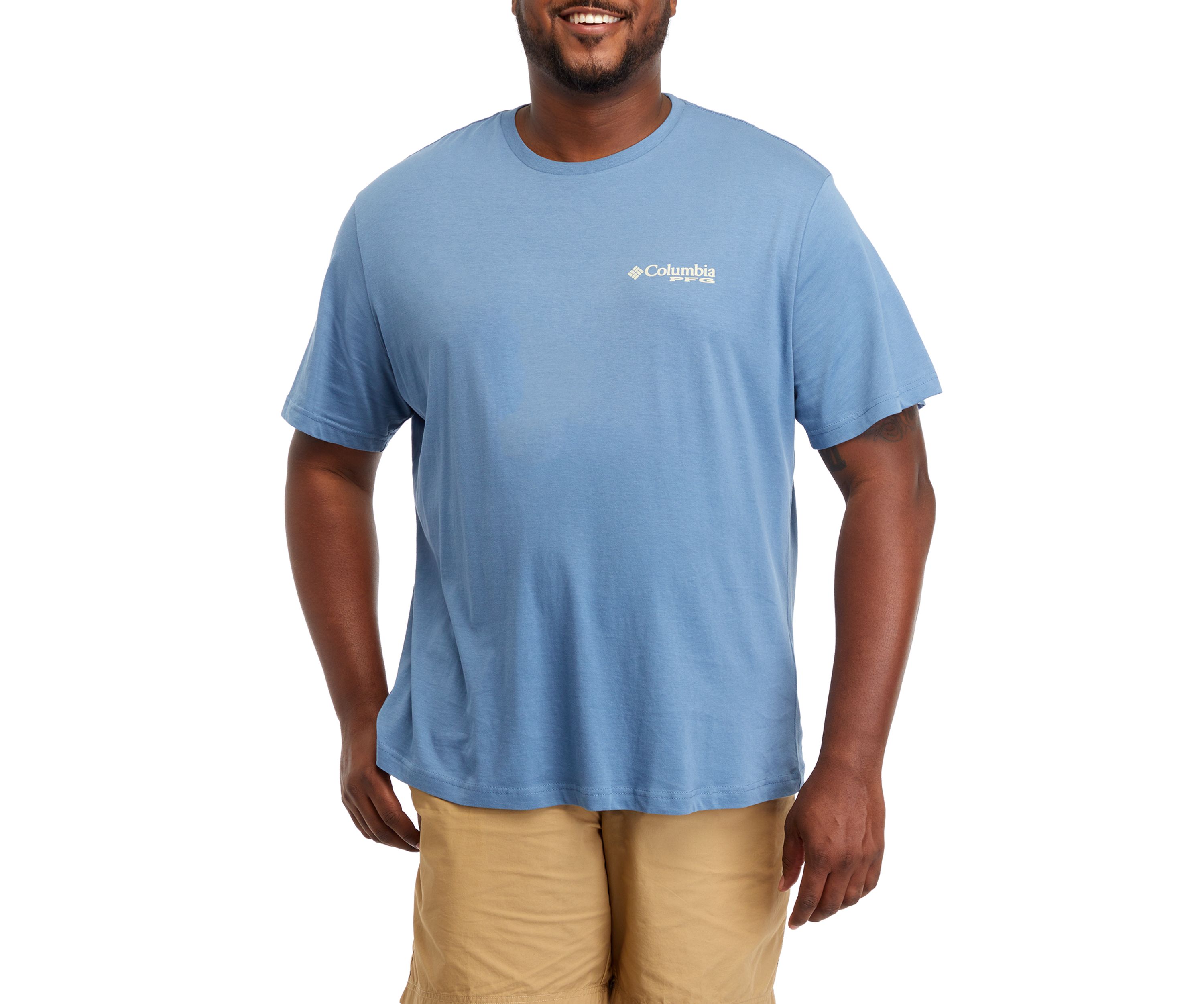 Big & Tall Short Sleeve Forem Flats Boat Graphic T-Shirt