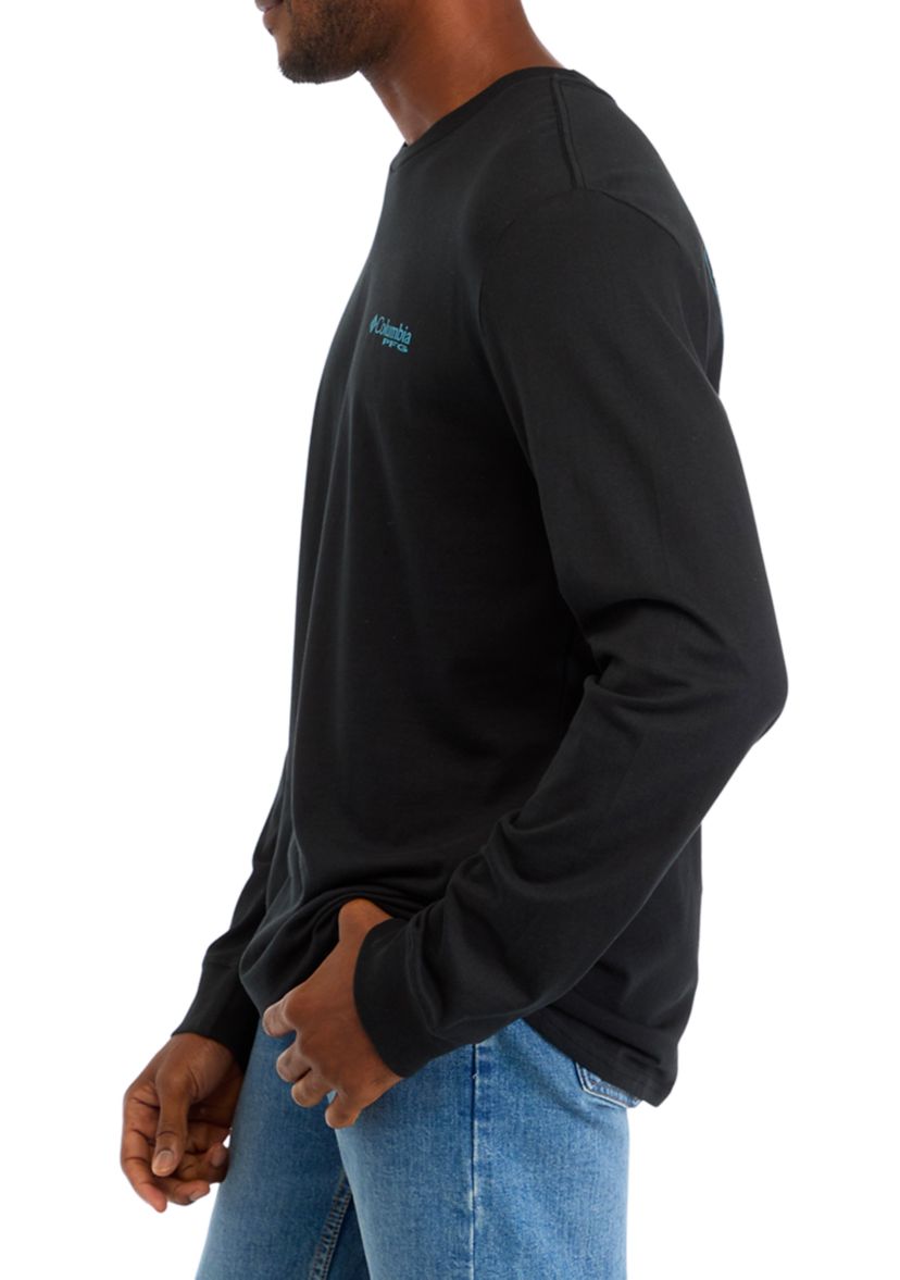 Long Sleeve Marlin Flag Graphic T-Shirt 