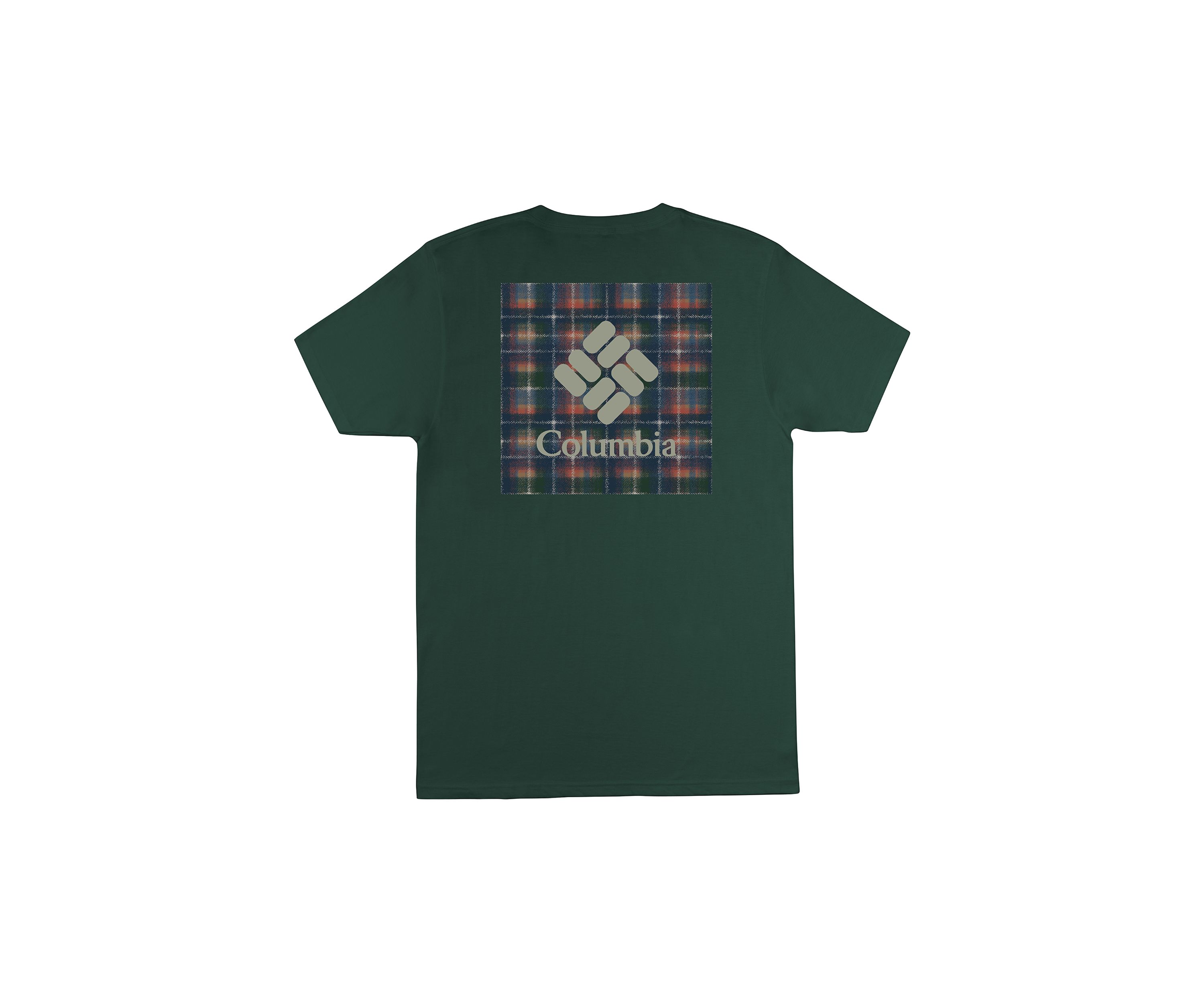 Short Sleeve Plaid Logo Graphic T-Shirt 