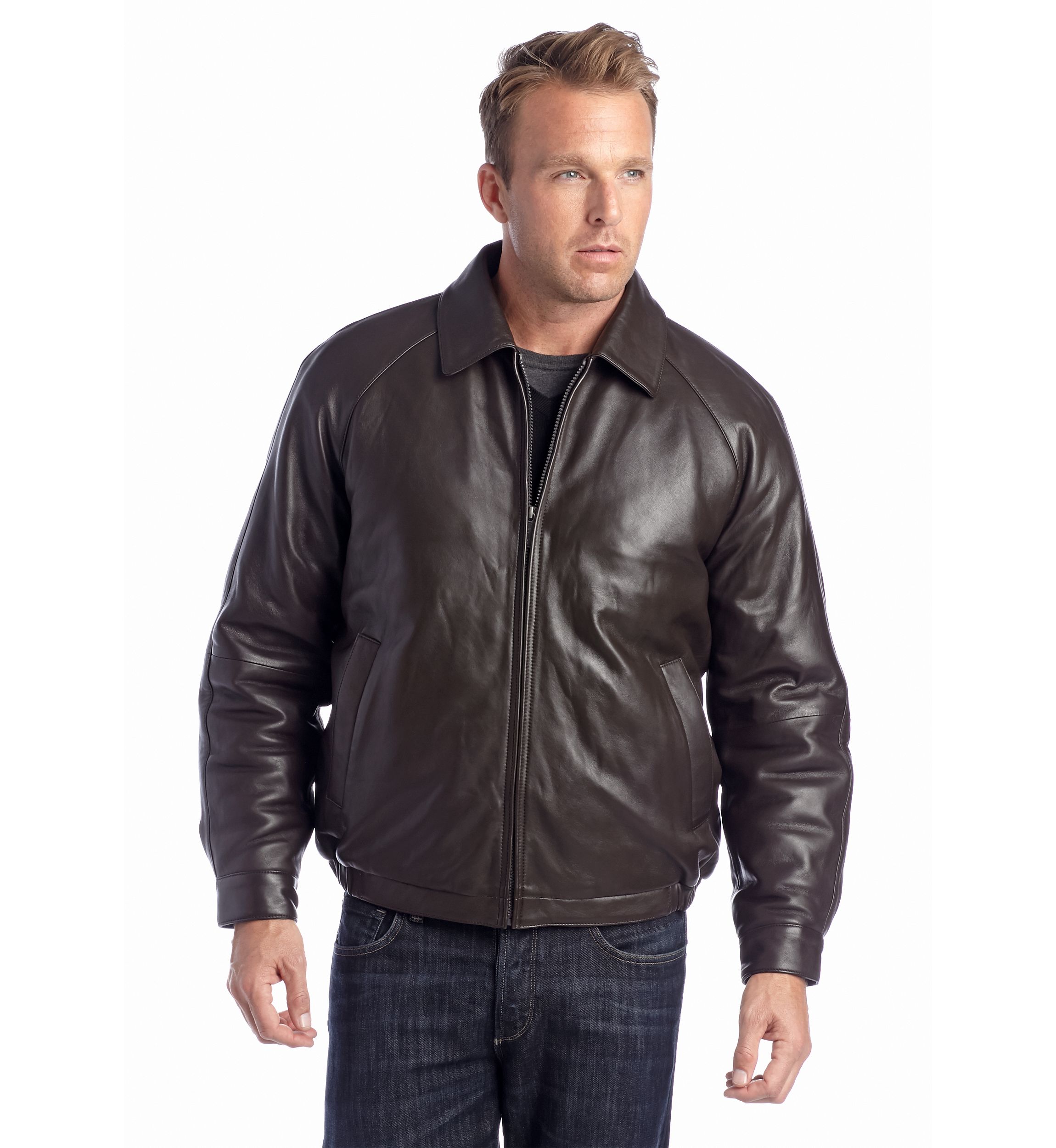 Leather Bomber Jacket