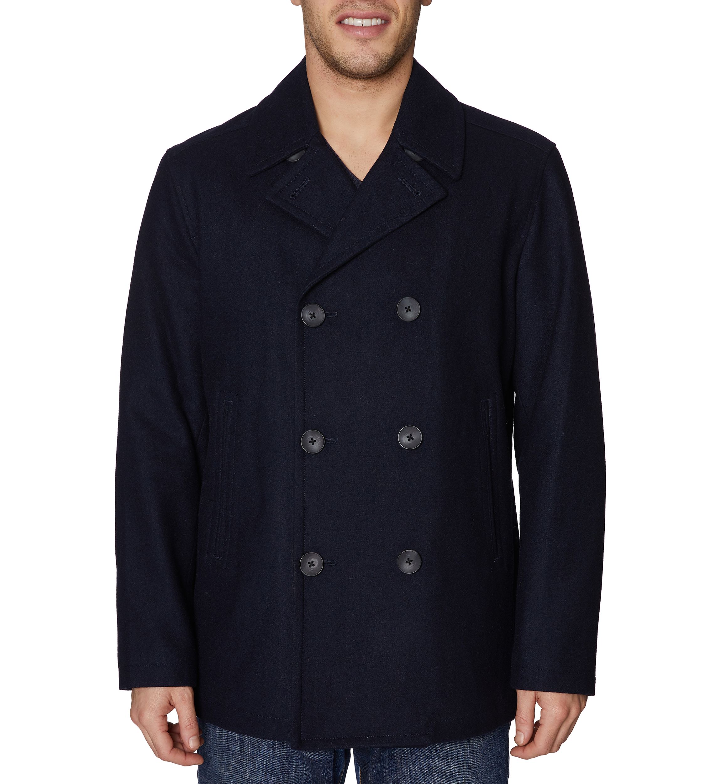 Button Front Peacoat 