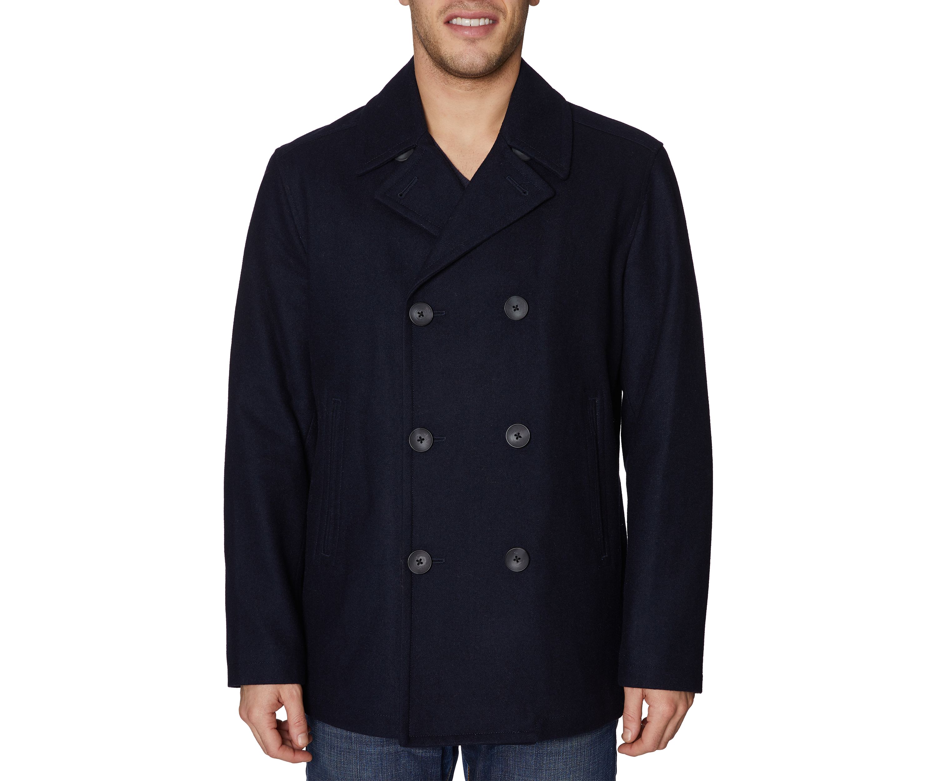 Button Front Peacoat 