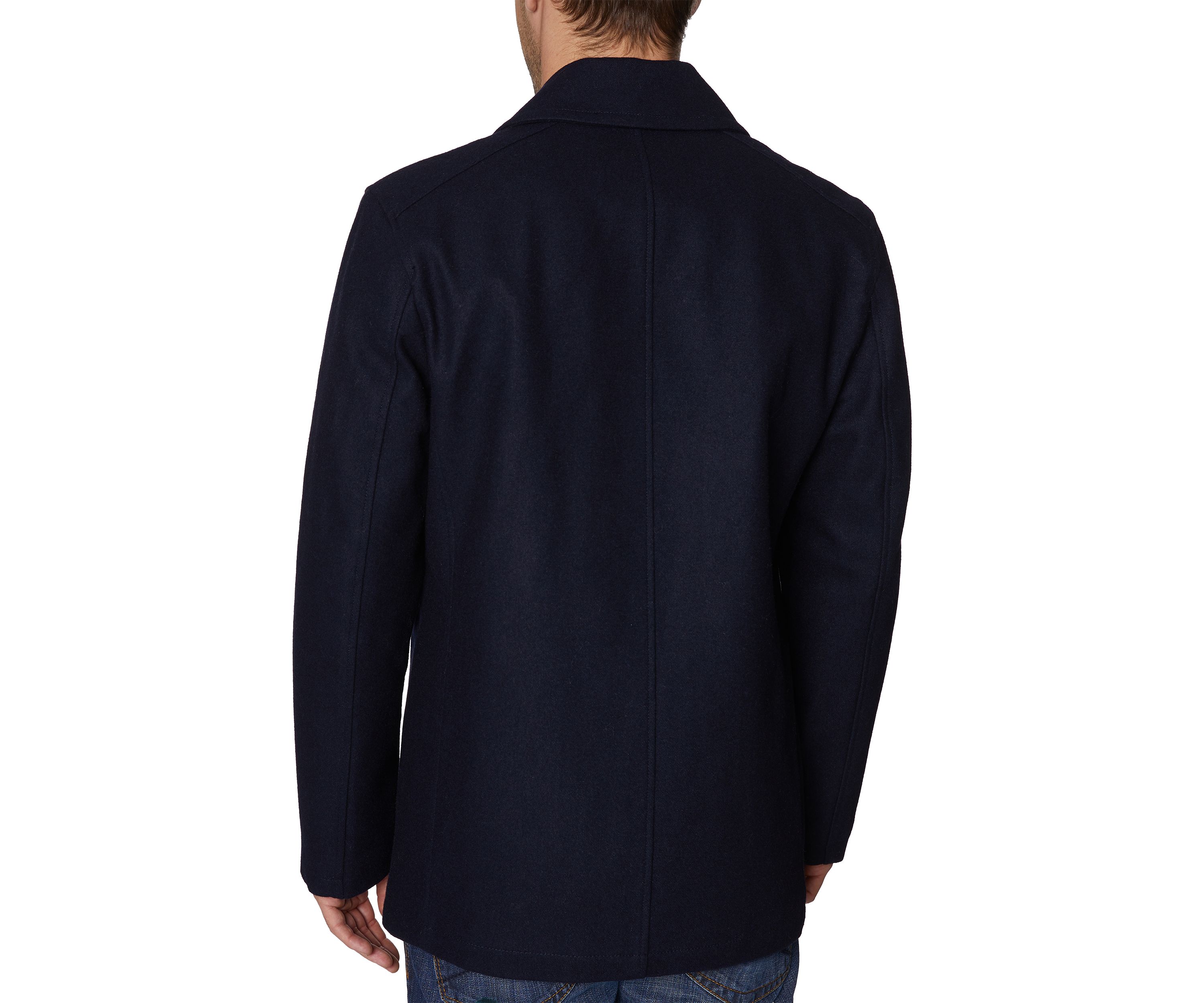 Button Front Peacoat 