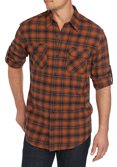 Ocean & Coast® Long Sleeve Flannel Shirt | belk