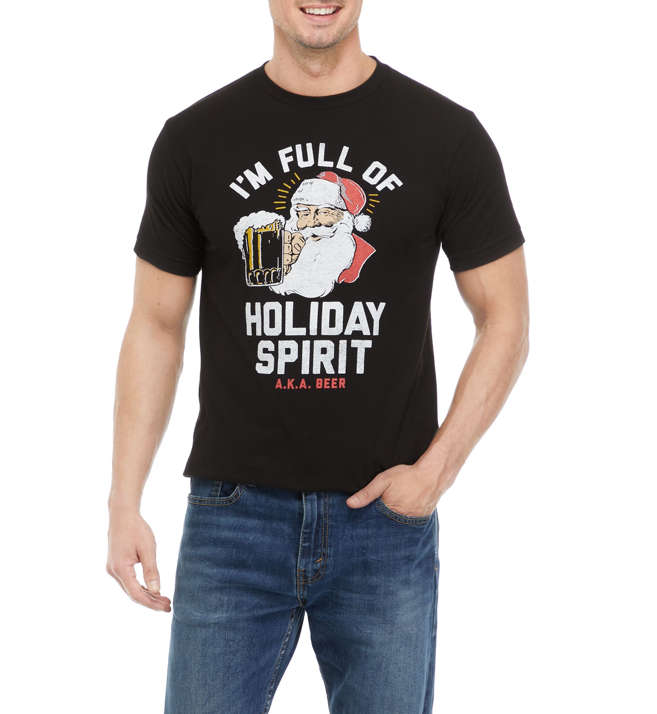 Short Sleeve Full of Holiday Spirit Graphic T-Shirt 