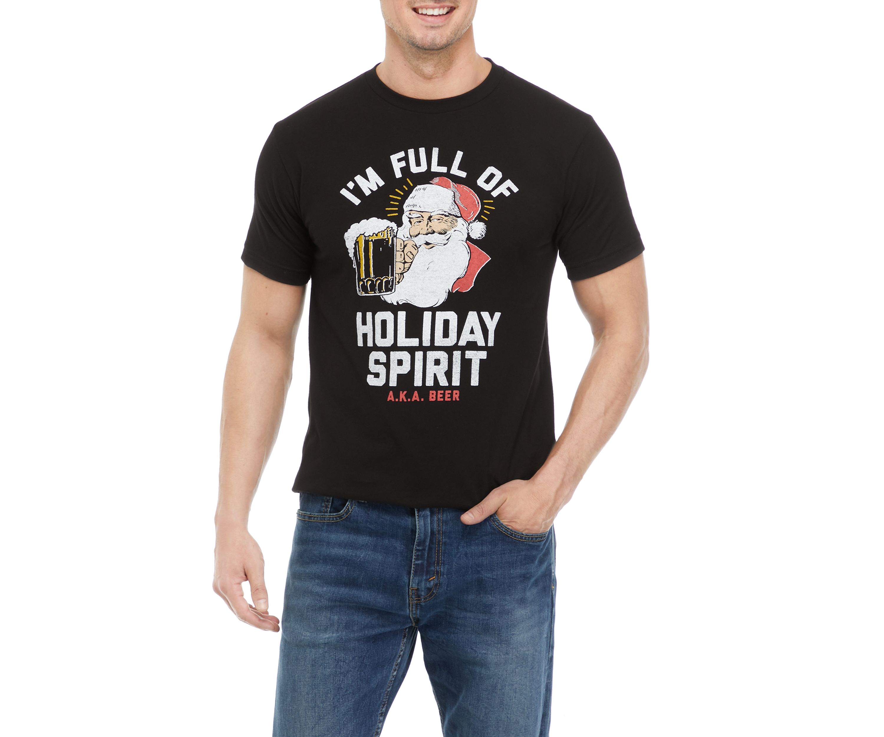 Short Sleeve Full of Holiday Spirit Graphic T-Shirt 
