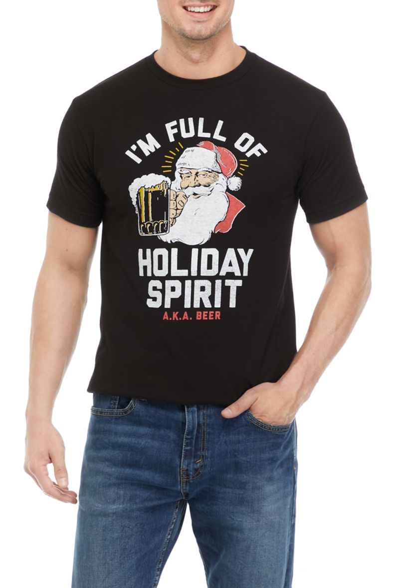 Short Sleeve Full of Holiday Spirit Graphic T-Shirt 