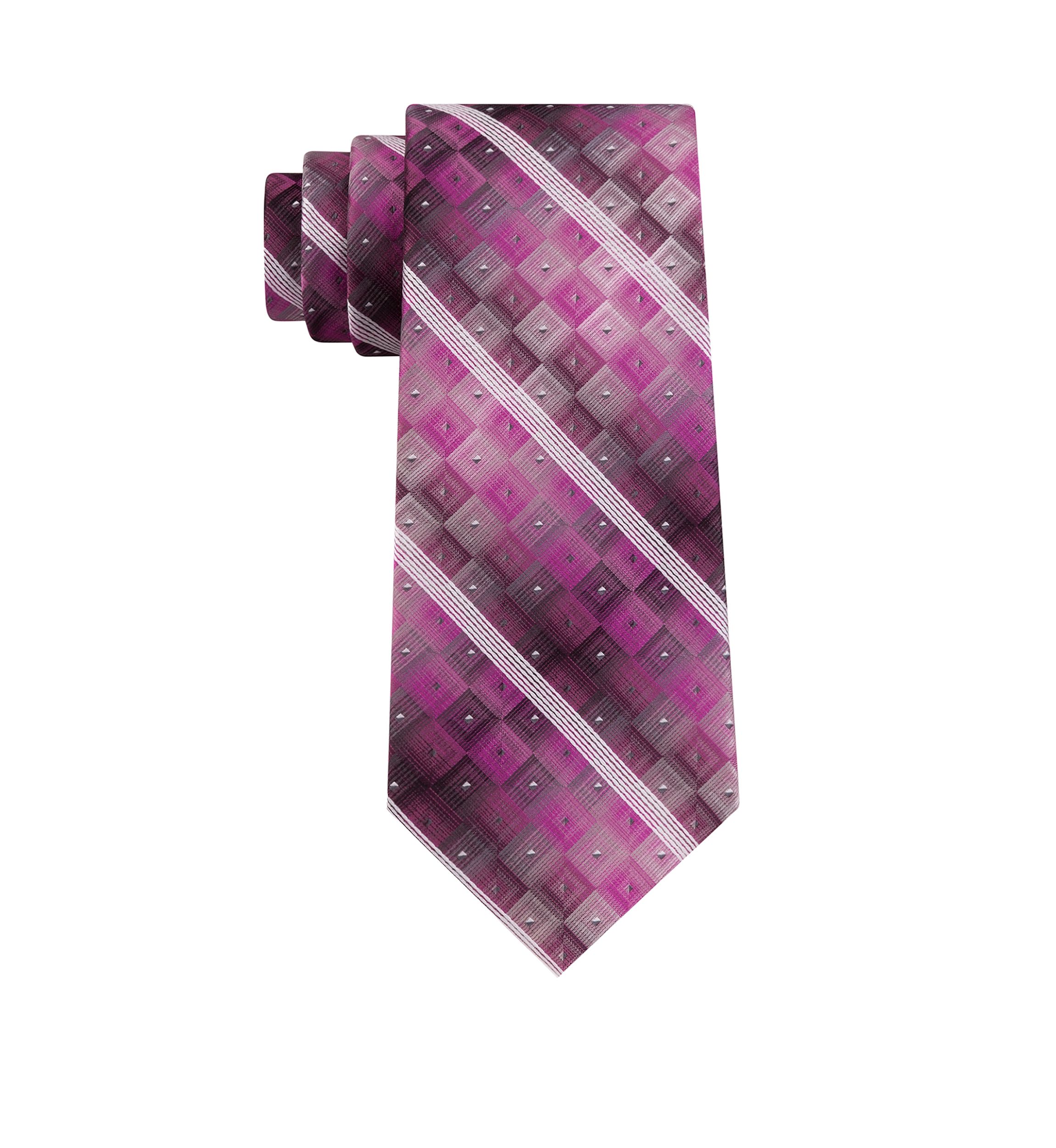 Aaron Stripe Geometric Print Tie