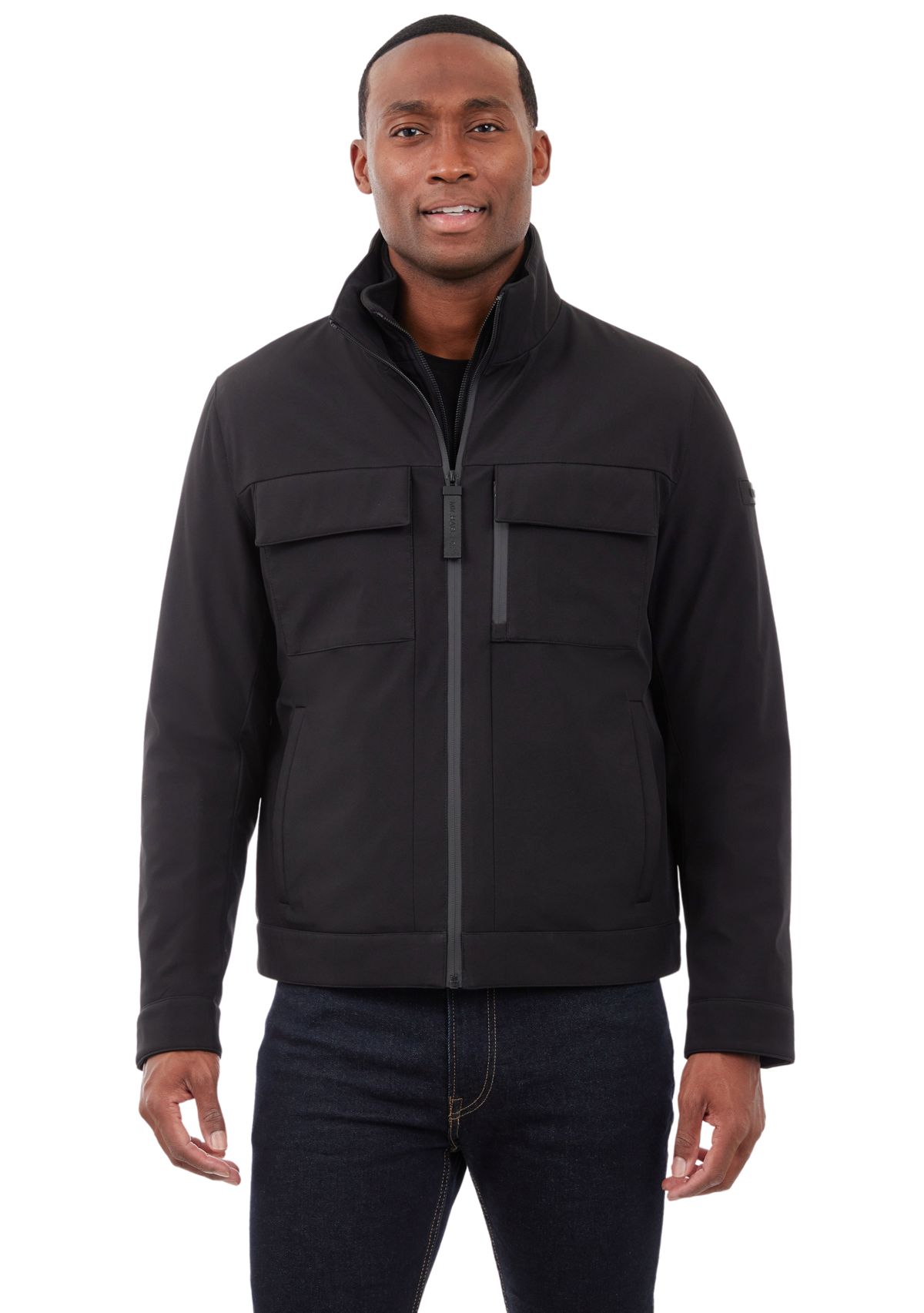 Mens Soft Shell Hipster Jacket with Attached Bib