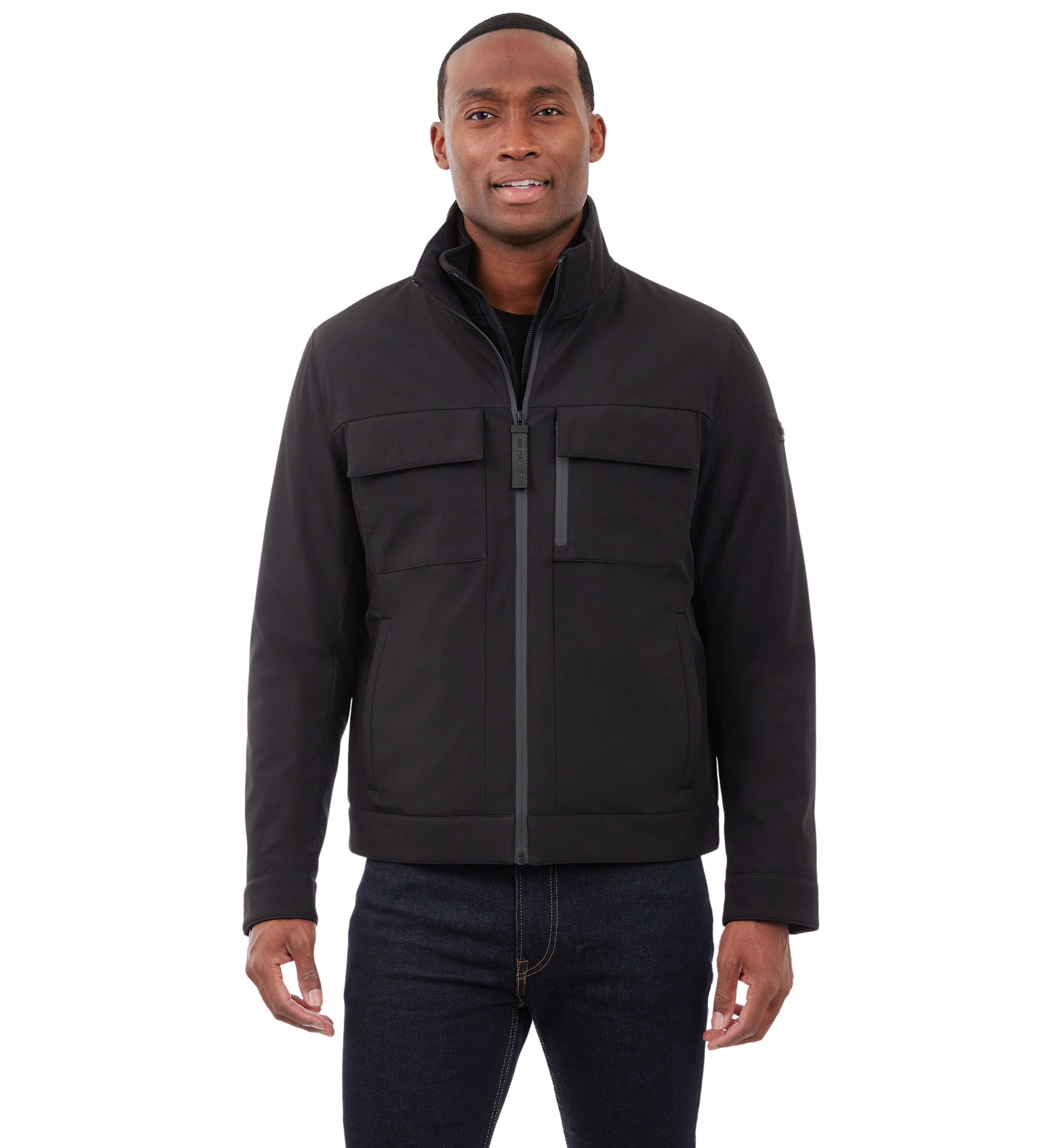 Mens Soft Shell Hipster Jacket with Attached Bib