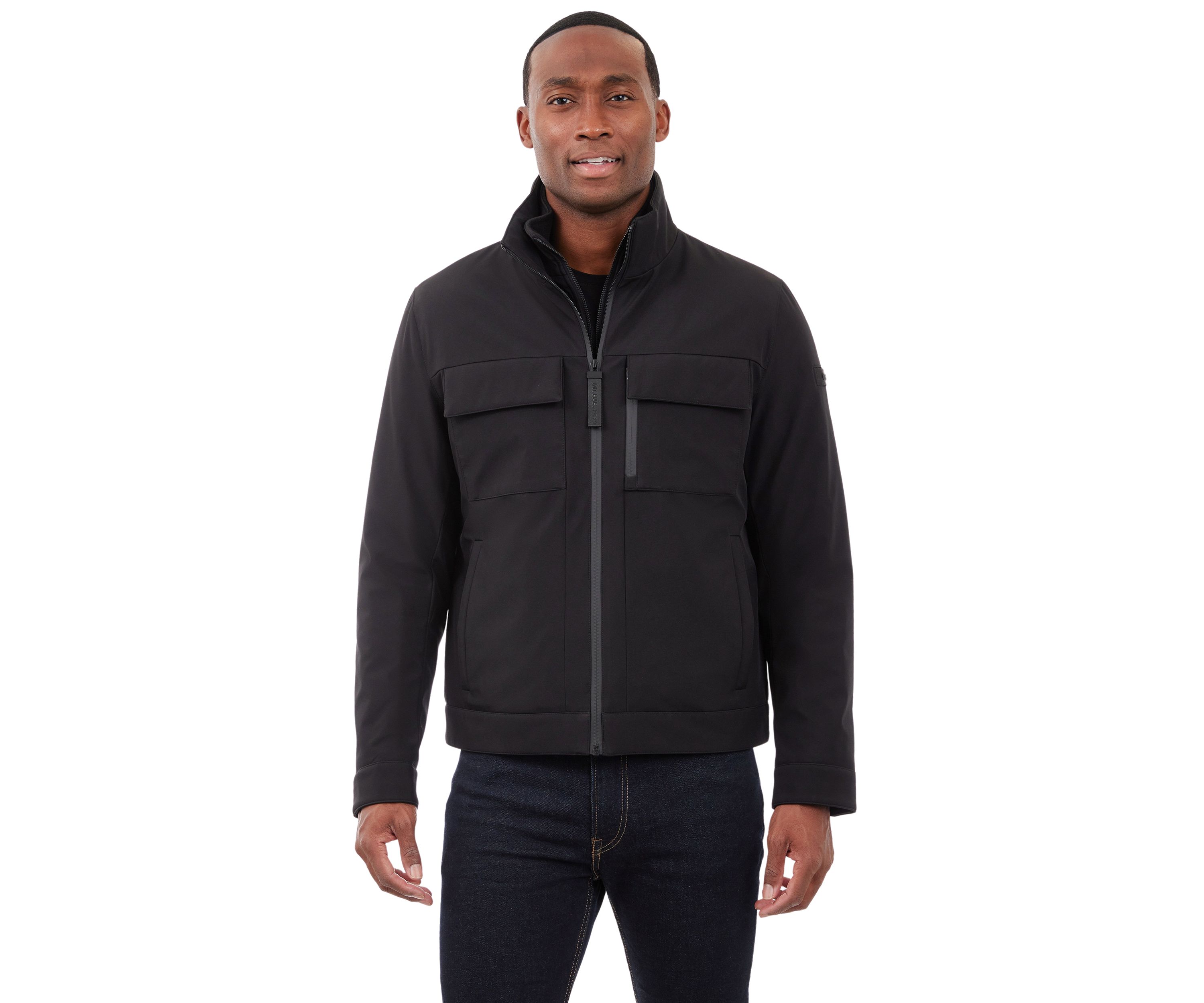 Mens Soft Shell Hipster Jacket with Attached Bib