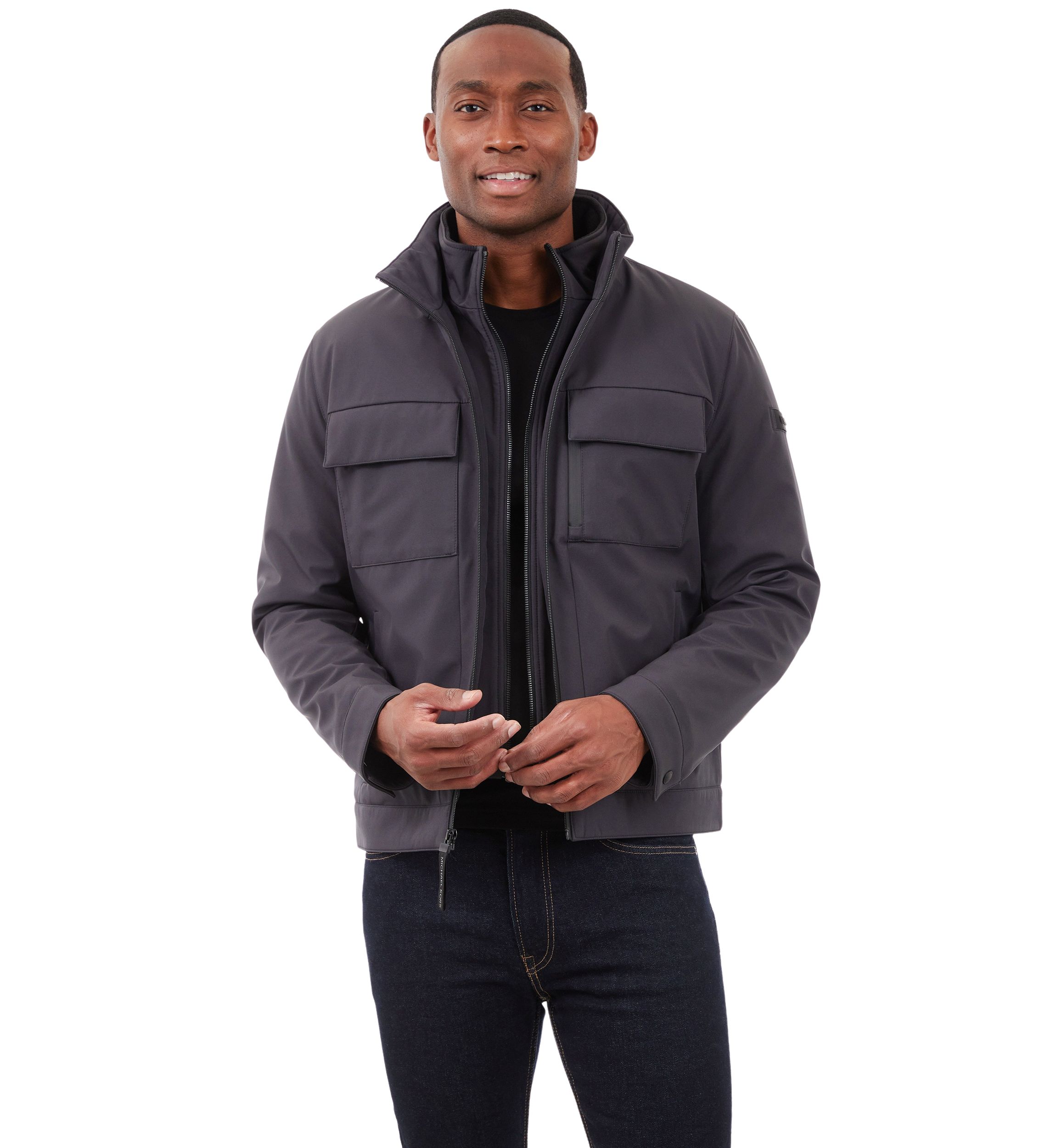 Michael Kors Men's Soft Shell Hipster Jacket with Attached Bib | Belk