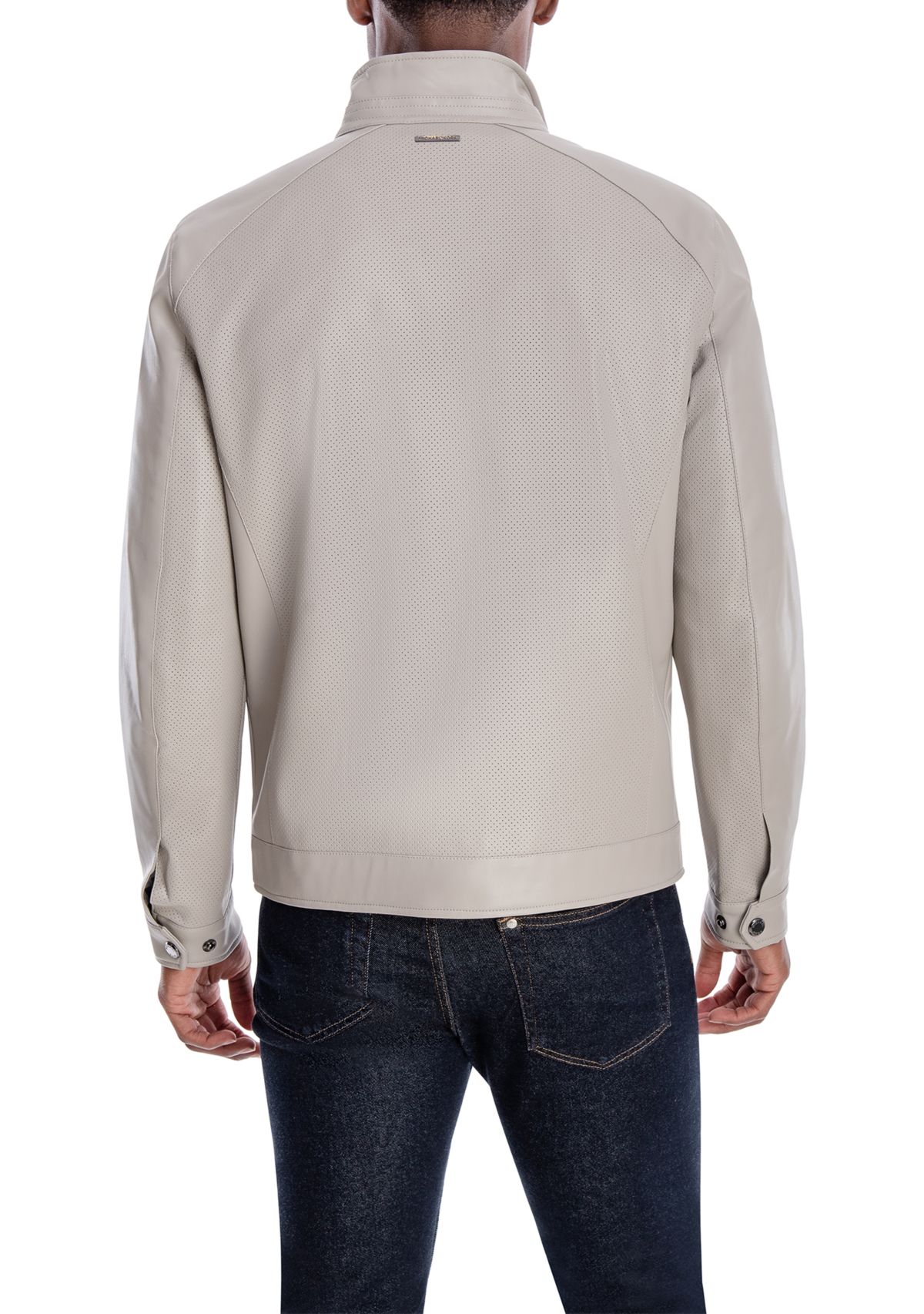 Mens Perforated Front Bomber Jacket