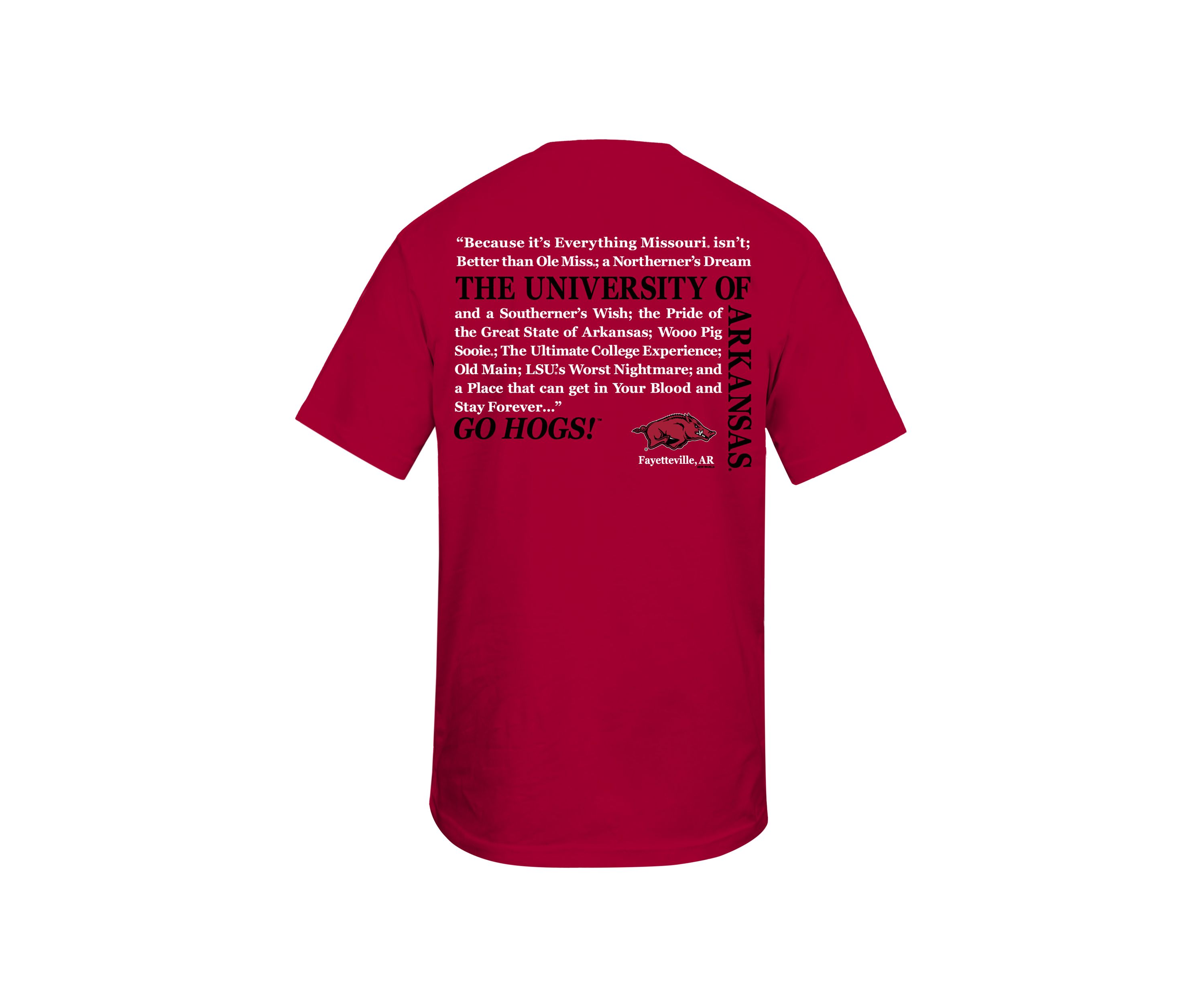 NCAA Arkansas Razorbacks Straight Hem Graphic T-Shirt