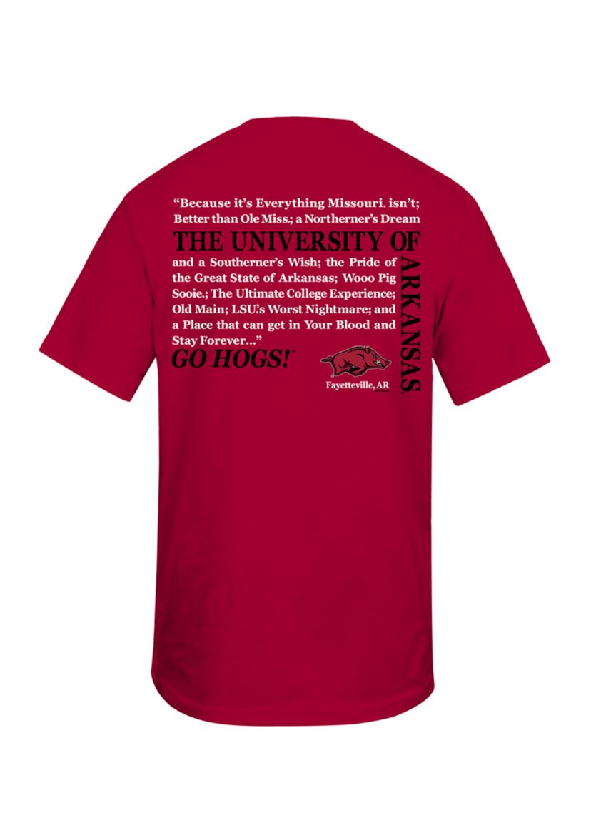 NCAA Arkansas Razorbacks Straight Hem Graphic T-Shirt