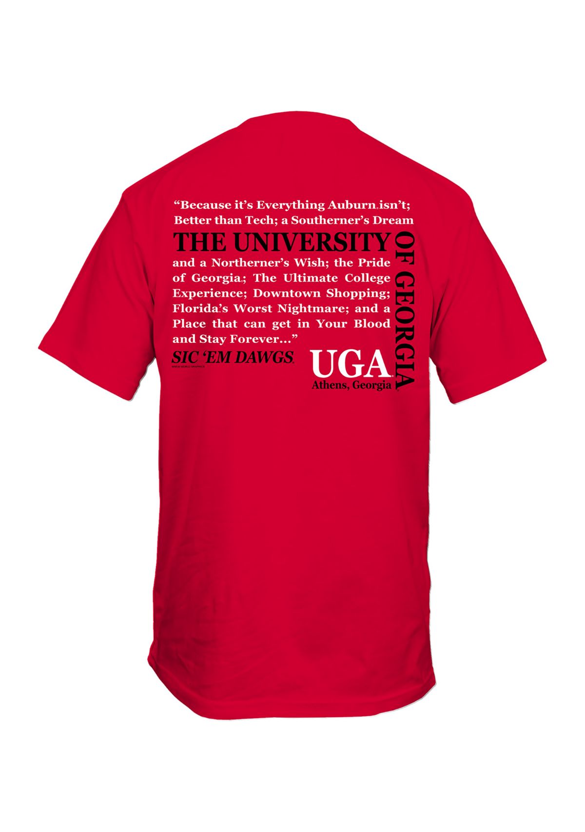 NCAA Georgia Bulldogs Straight Graphic T-Shirt