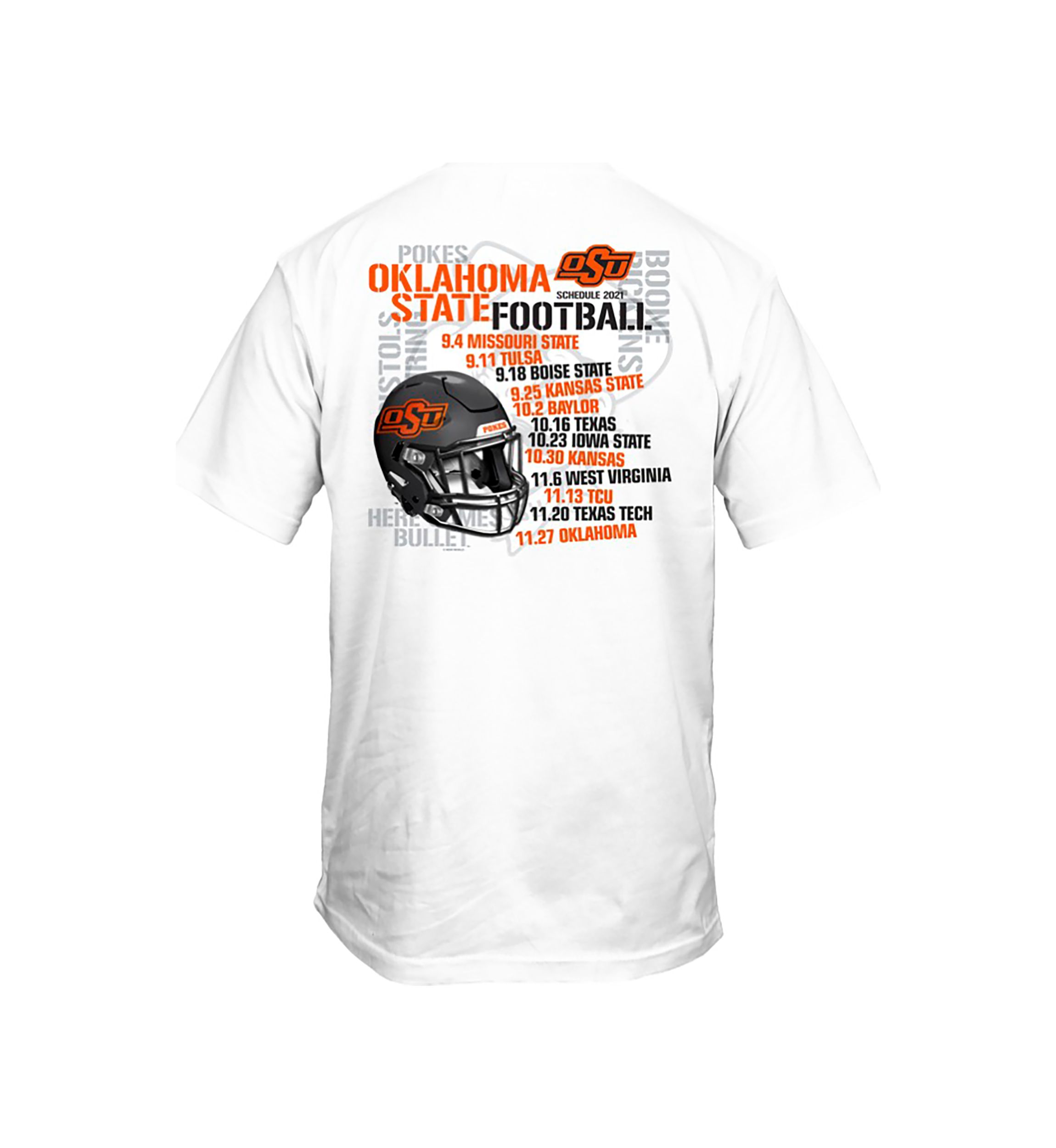 NCAA Oklahoma State Cowboys Schedule Graphic T-Shirt