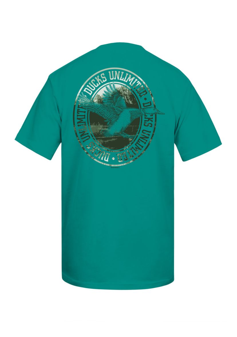 Mens Short Sleeve Flying Oval Graphic T-Shirt