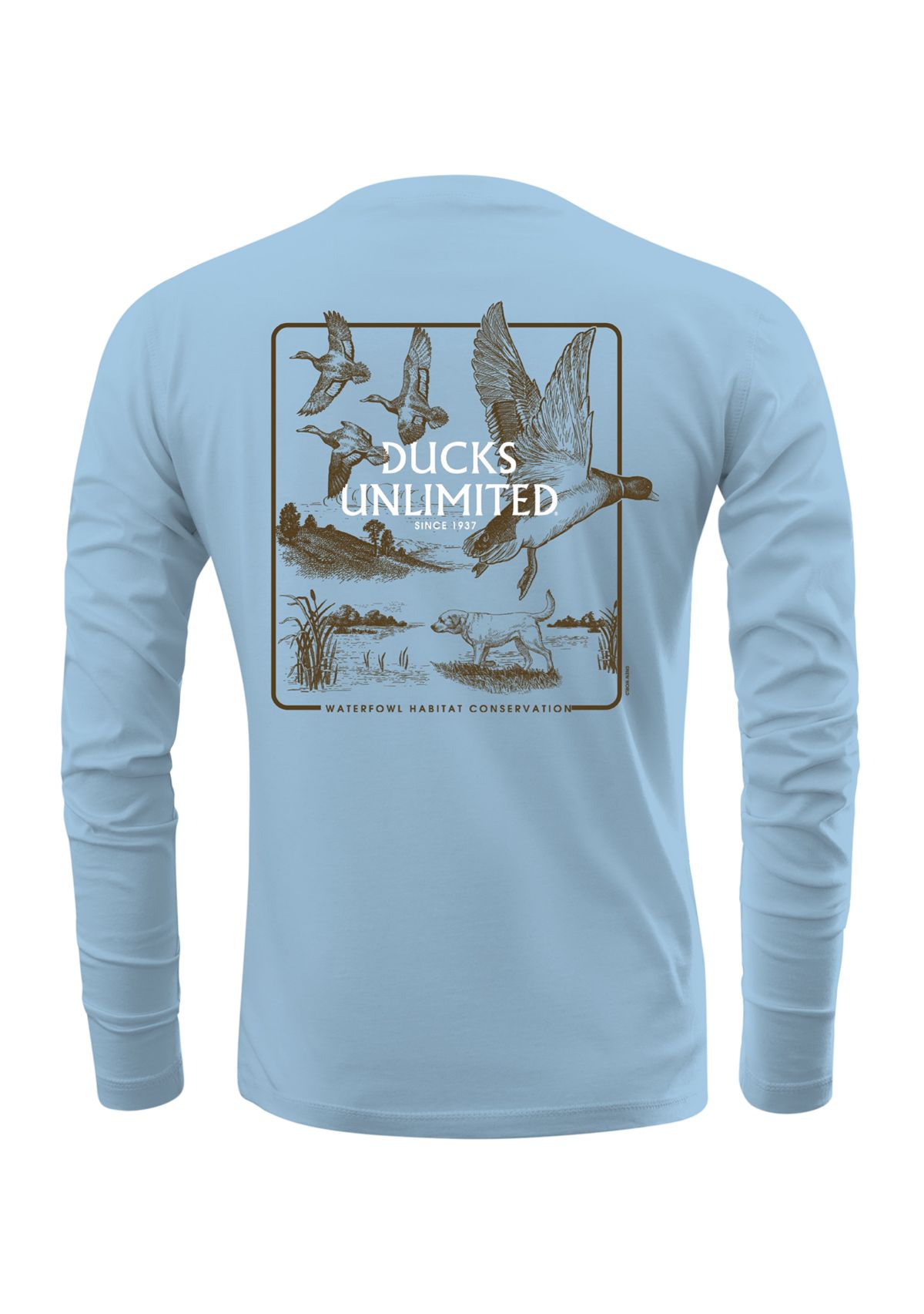 Mens Long Sleeve Etched Collage T-Shirt
