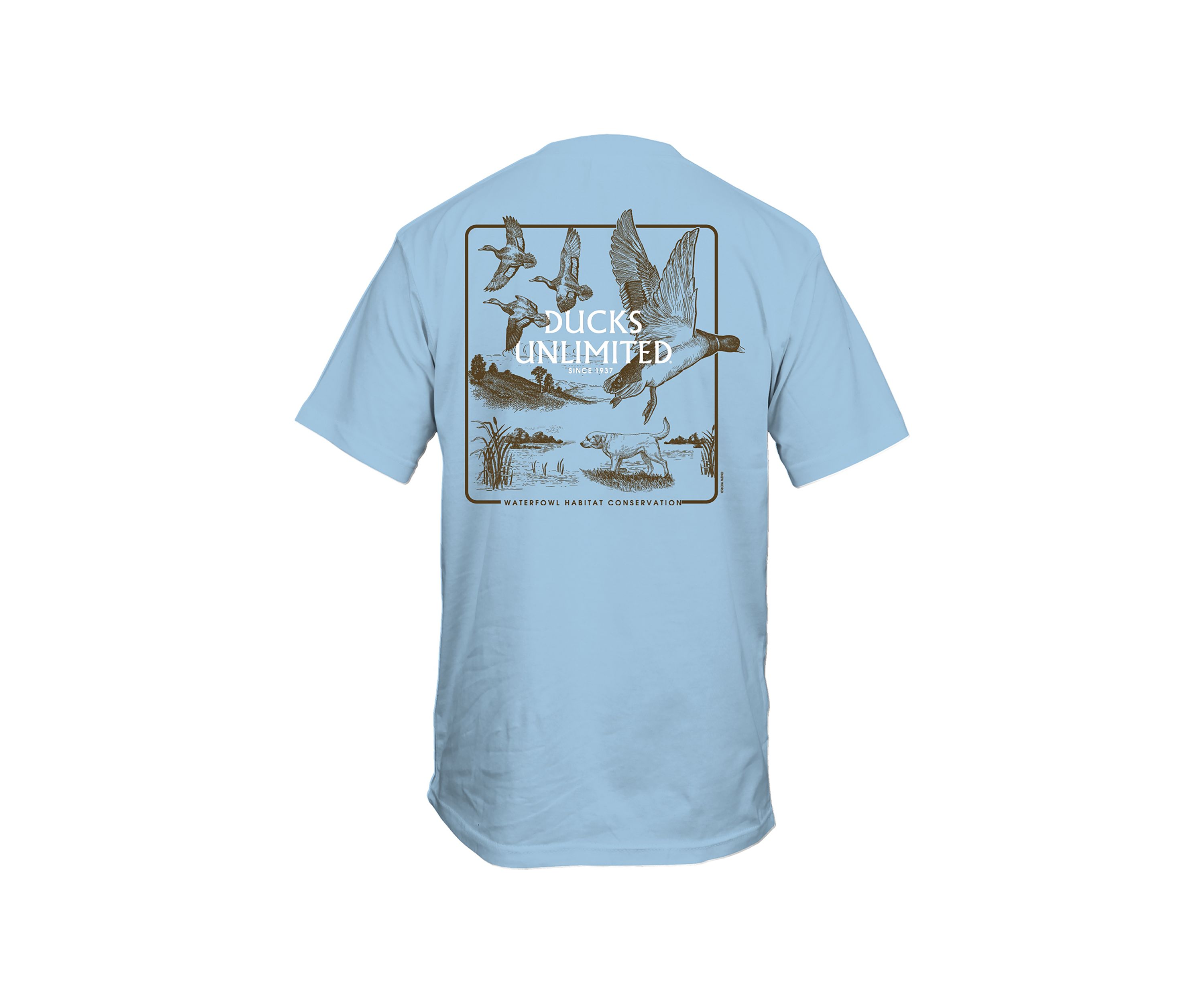 Mens Short Sleeve Ducks Unlimited Etched Collage Graphic T-Shirt
